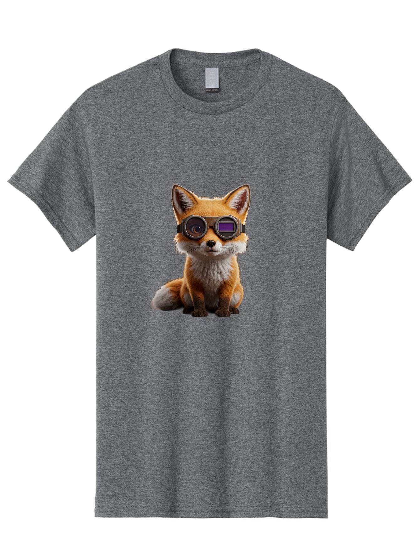 Fox-With-Goggles-1 Men'S Graphic Tee, 100% Cotton, Comfortable Casual Summer Wear, Machine Washable, Vintage Camera, Old Camera, Antique Camera, Black Camera, Classic Photography, Photography Equipment, Nostalgic Device, Film Camera, Bap435