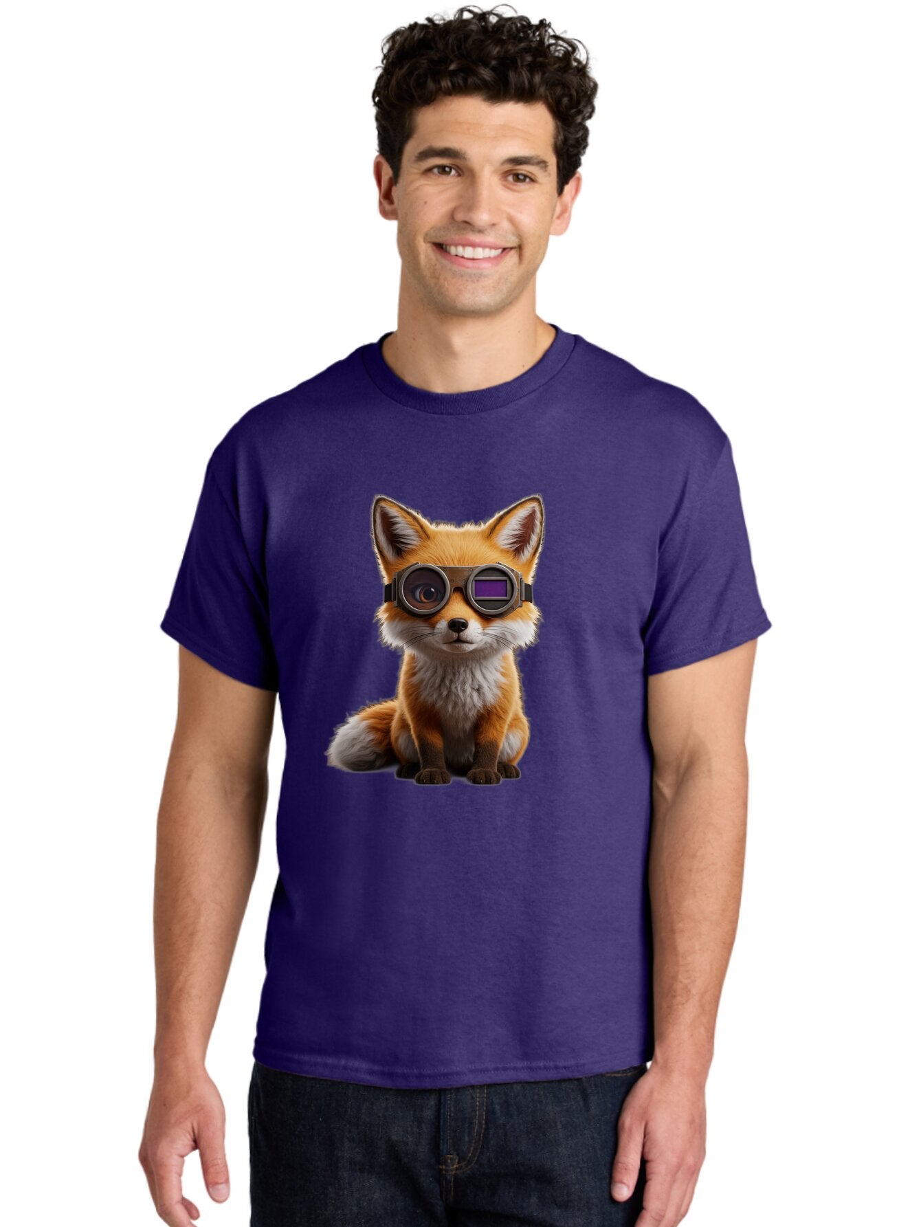 Fox-With-Goggles-1 Men'S Graphic Tee, 100% Cotton, Comfortable Casual Summer Wear, Machine Washable, Vintage Camera, Old Camera, Antique Camera, Black Camera, Classic Photography, Photography Equipment, Nostalgic Device, Film Camera, Bap435 16