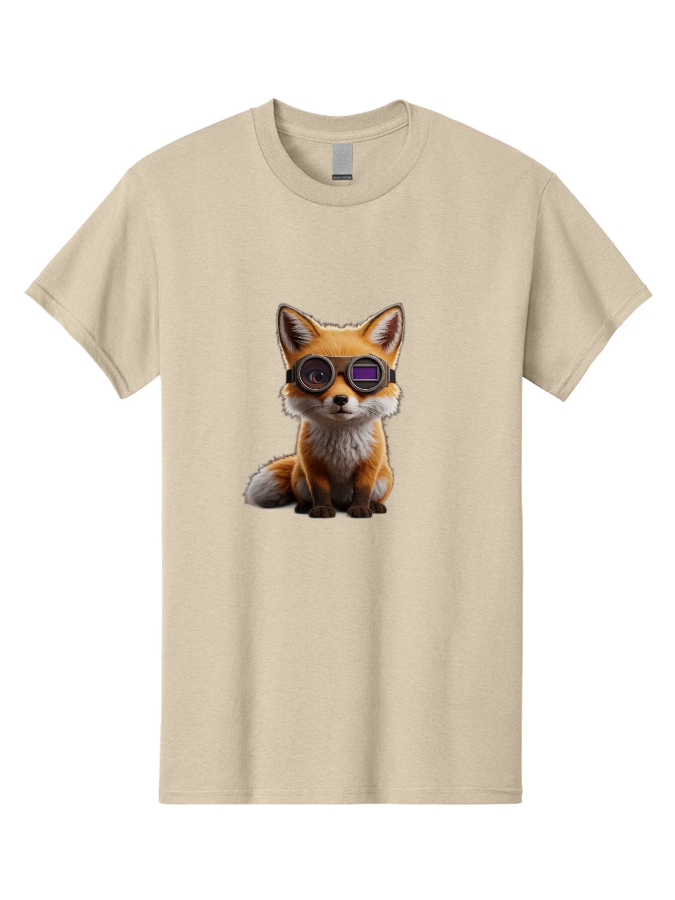 Fox-With-Goggles-1 Men'S Graphic Tee, 100% Cotton, Comfortable Casual Summer Wear, Machine Washable, Vintage Camera, Old Camera, Antique Camera, Black Camera, Classic Photography, Photography Equipment, Nostalgic Device, Film Camera, Bap435 4