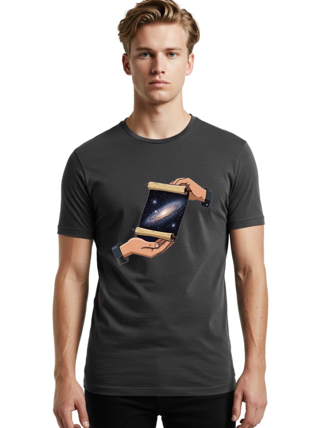 Galaxy-Scroll Men'S Graphic Tee, 100% Cotton, Comfortable Casual Summer Wear, Machine Washable, Vintage Camera, Old Camera, Antique Camera, Black Camera, Classic Photography, Photography Equipment, Nostalgic Device, Film Camera, Camera Art Bap461 23