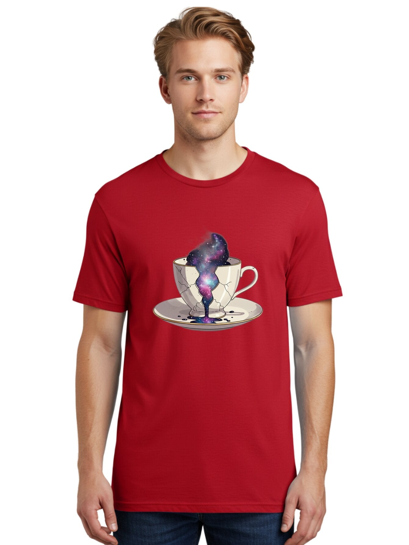 Galaxy-Tea-Cup-3 Men'S Graphic Tee, 100% Cotton, Comfortable Casual Summer Wear, Machine Washable, Vintage Camera, Old Camera, Antique Camera, Black Camera, Classic Photography, Photography Equipment, Nostalgic Device, Film Camera, Camera Art Bap464 28