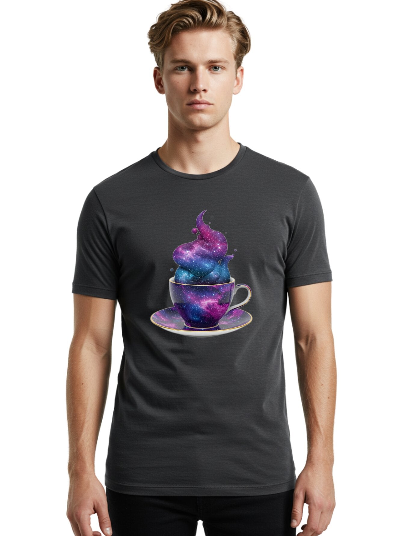 Galaxy-Tea-Cup Men'S Graphic Tee, 100% Cotton, Comfortable Casual Summer Wear, Machine Washable, Vintage Camera, Old Camera, Antique Camera, Black Camera, Classic Photography, Photography Equipment, Nostalgic Device, Film Camera, Camera Art Bap469 29