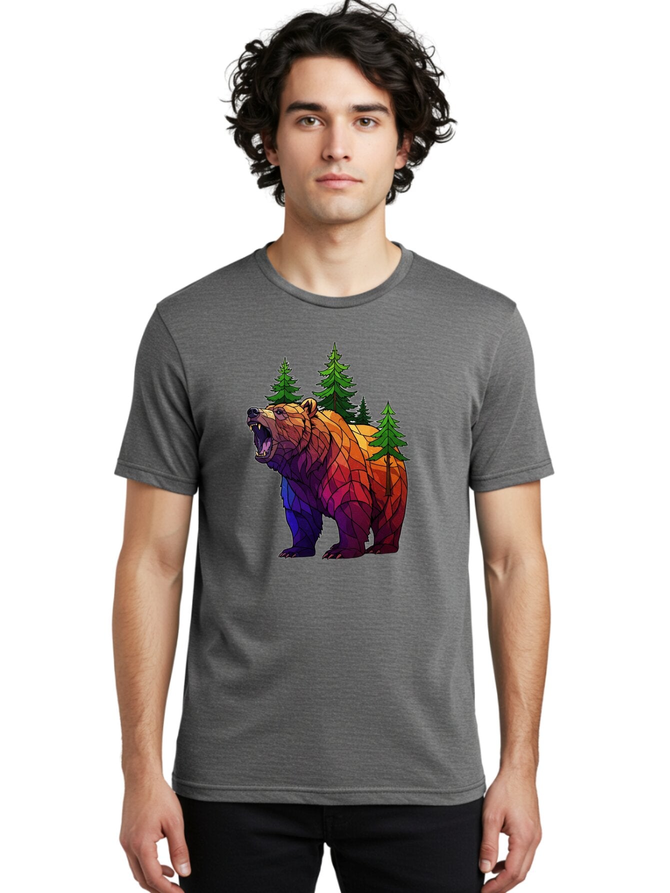 Geometric-Bear Men'S Graphic Tee, 100% Cotton, Comfortable Casual Summer Wear, Machine Washable, Vintage Camera, Old Camera, Antique Camera, Black Camera, Classic Photography, Photography Equipment, Nostalgic Device, Film Camera, Camera Art Bap474 29