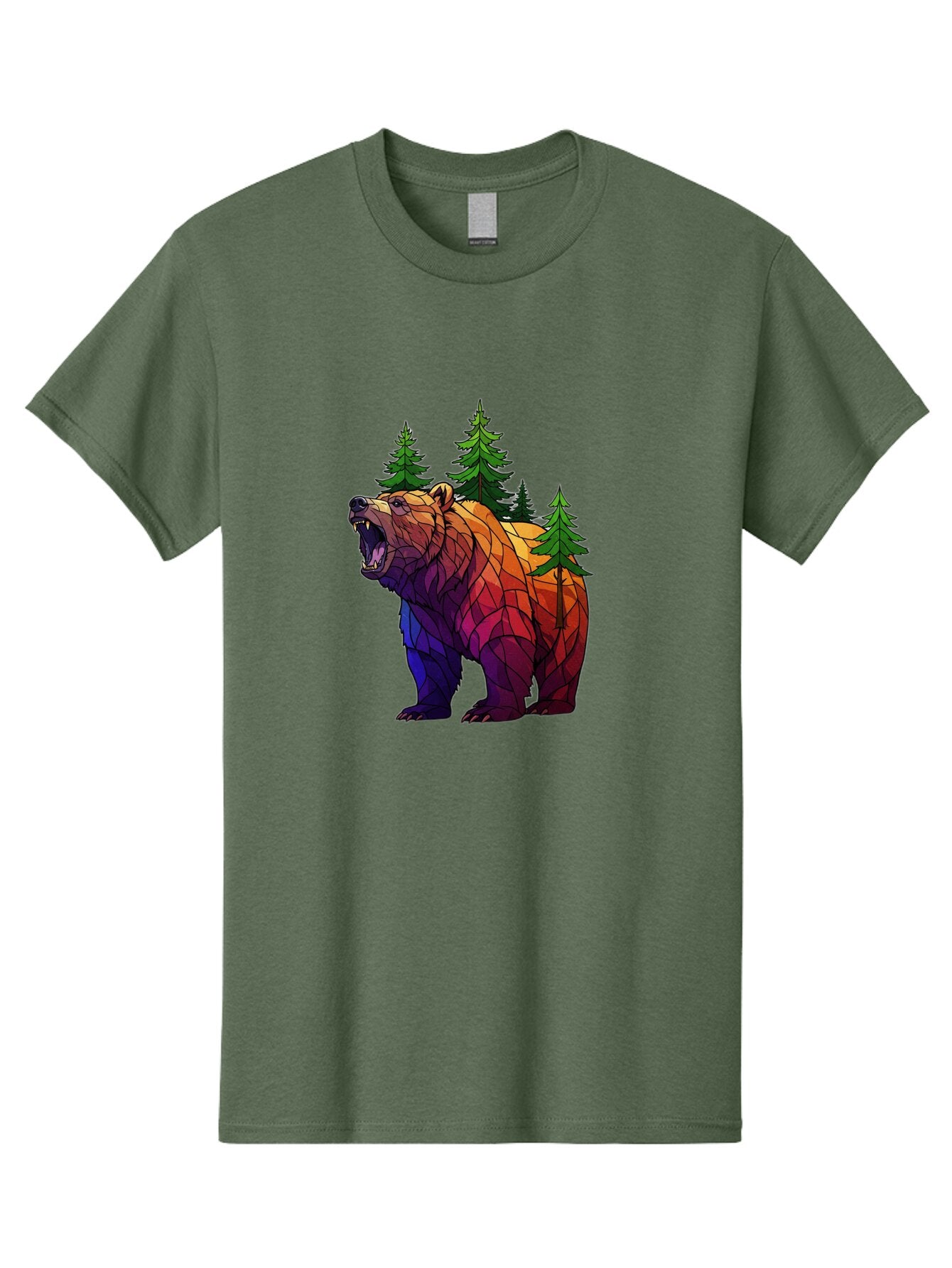 Geometric-Bear Men'S Graphic Tee, 100% Cotton, Comfortable Casual Summer Wear, Machine Washable, Vintage Camera, Old Camera, Antique Camera, Black Camera, Classic Photography, Photography Equipment, Nostalgic Device, Film Camera, Camera Art Bap474