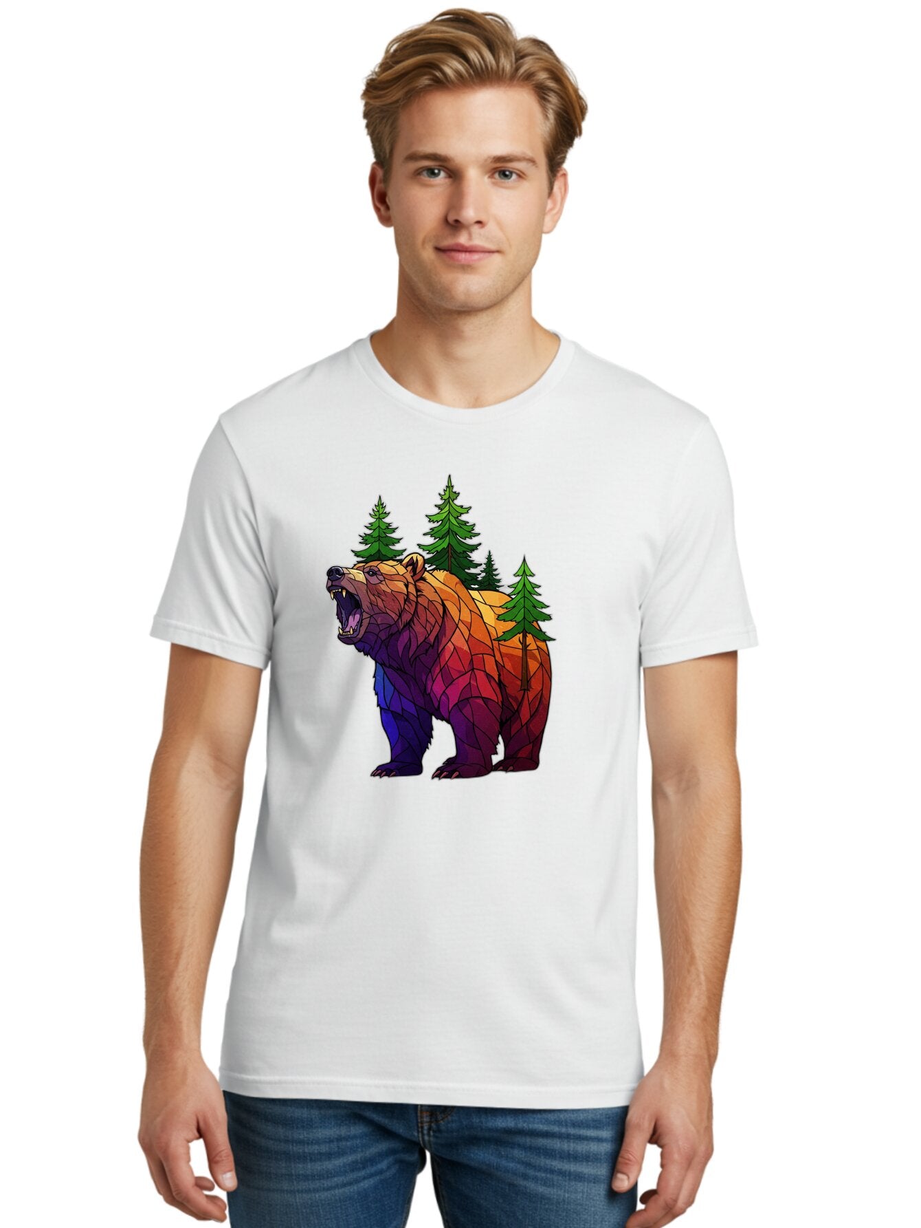 Geometric-Bear Men'S Graphic Tee, 100% Cotton, Comfortable Casual Summer Wear, Machine Washable, Vintage Camera, Old Camera, Antique Camera, Black Camera, Classic Photography, Photography Equipment, Nostalgic Device, Film Camera, Camera Art Bap474 20