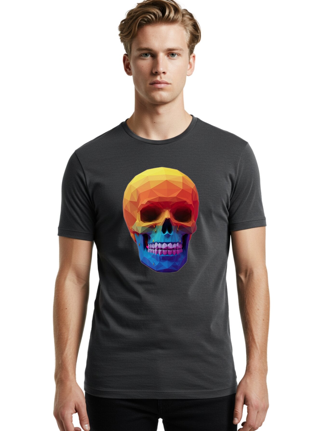 Geometric-Skull Men'S Graphic Tee, 100% Cotton, Comfortable Casual Summer Wear, Machine Washable, Vintage Camera, Old Camera, Antique Camera, Black Camera, Classic Photography, Photography Equipment, Nostalgic Device, Film Camera, Camera Art Bap475 16