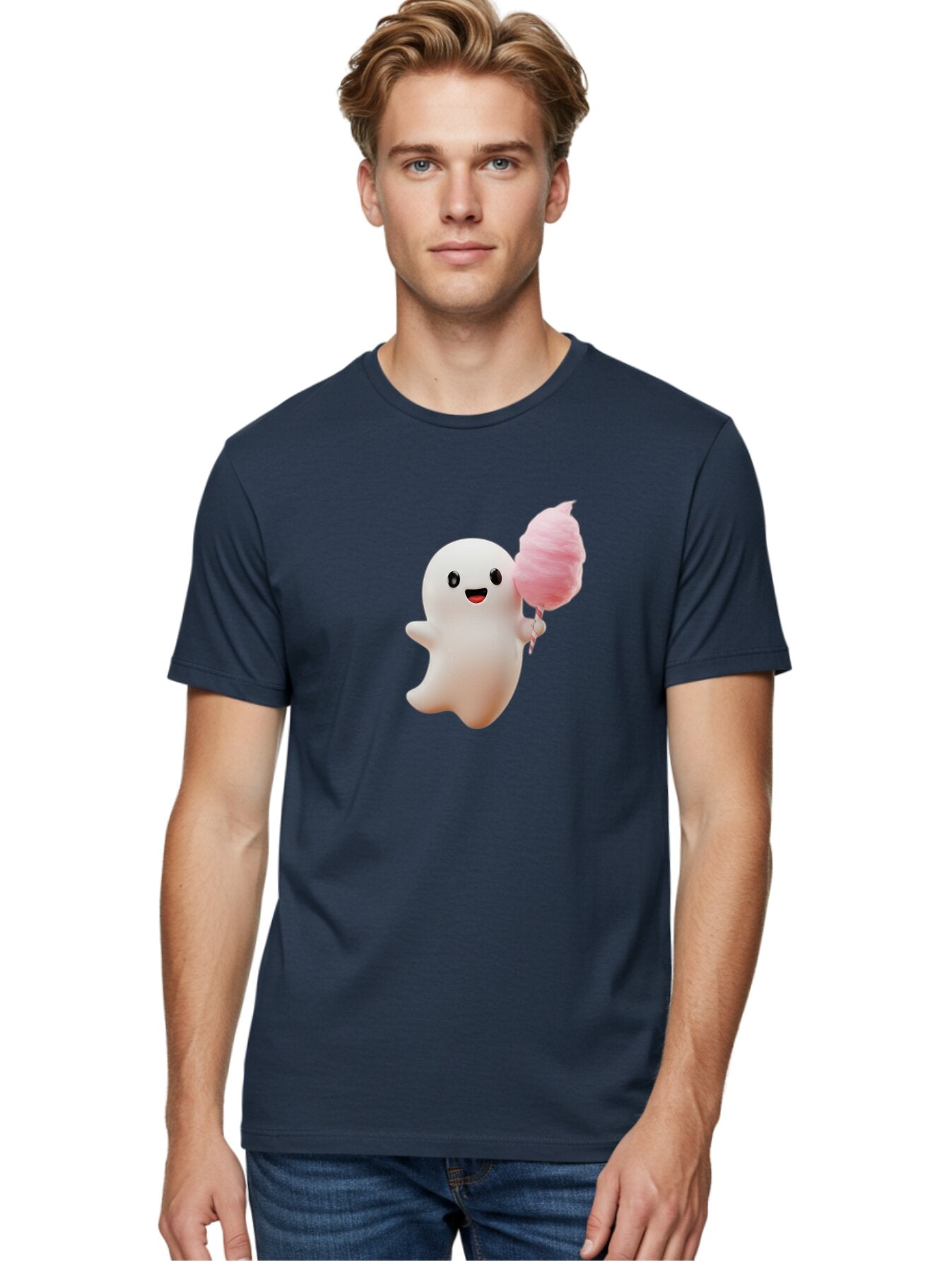 Ghost-Holding-Cotton-Candy Men'S Graphic Tee, 100% Cotton, Comfortable Casual Summer Wear, Machine Washable, Vintage Camera, Old Camera, Antique Camera, Black Camera, Classic Photography, Photography Equipment, Nostalgic Device, Film Camera, Bap485 29