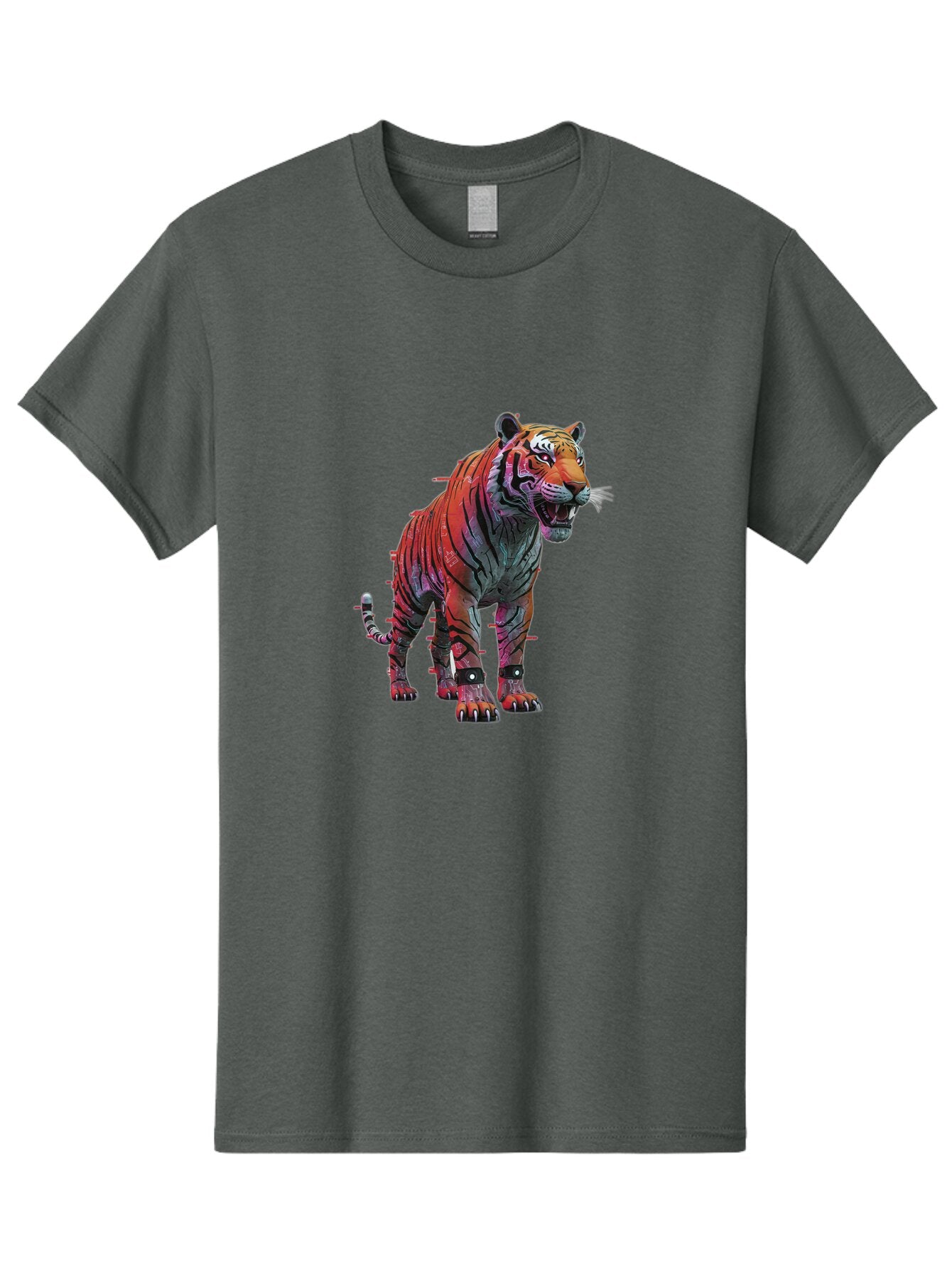Glitch-Tiger Men'S Graphic Tee, 100% Cotton, Comfortable Casual Summer Wear, Machine Washable, Vintage Camera, Old Camera, Antique Camera, Black Camera, Classic Photography, Photography Equipment, Nostalgic Device, Film Camera, Camera Art Bap500