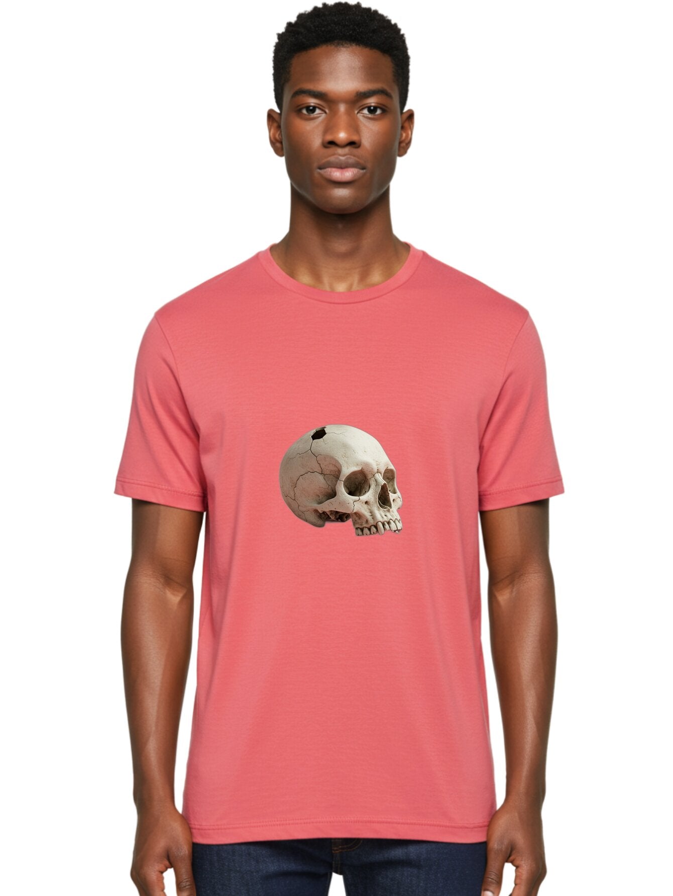 Human-Skull-1 Men'S Graphic Tee, 100% Cotton, Comfortable Casual Summer Wear, Machine Washable, Vintage Camera, Old Camera, Antique Camera, Black Camera, Classic Photography, Photography Equipment, Nostalgic Device, Film Camera, Camera Art Bap605 28