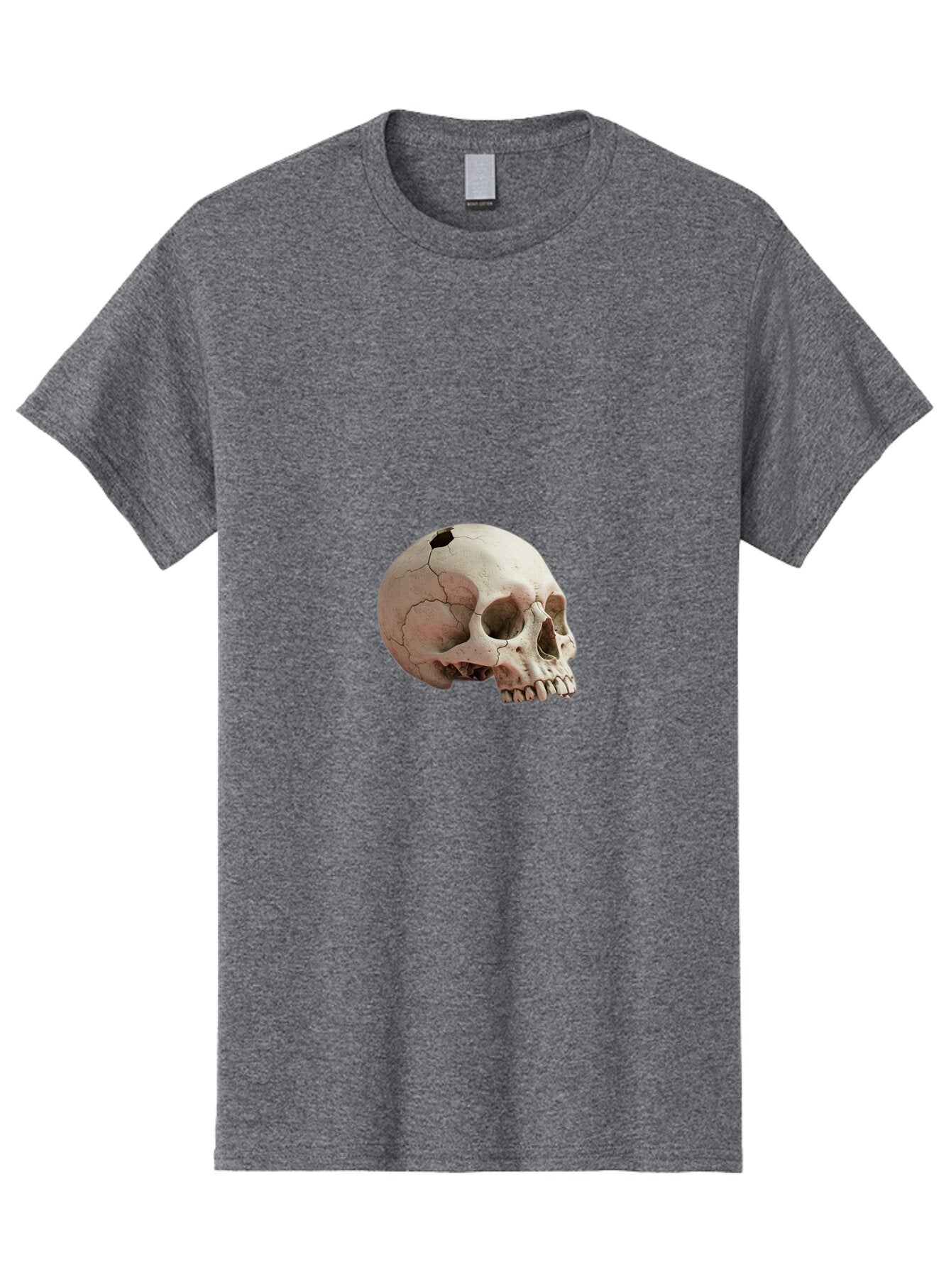Human-Skull-1 Men'S Graphic Tee, 100% Cotton, Comfortable Casual Summer Wear, Machine Washable, Vintage Camera, Old Camera, Antique Camera, Black Camera, Classic Photography, Photography Equipment, Nostalgic Device, Film Camera, Camera Art Bap605 15