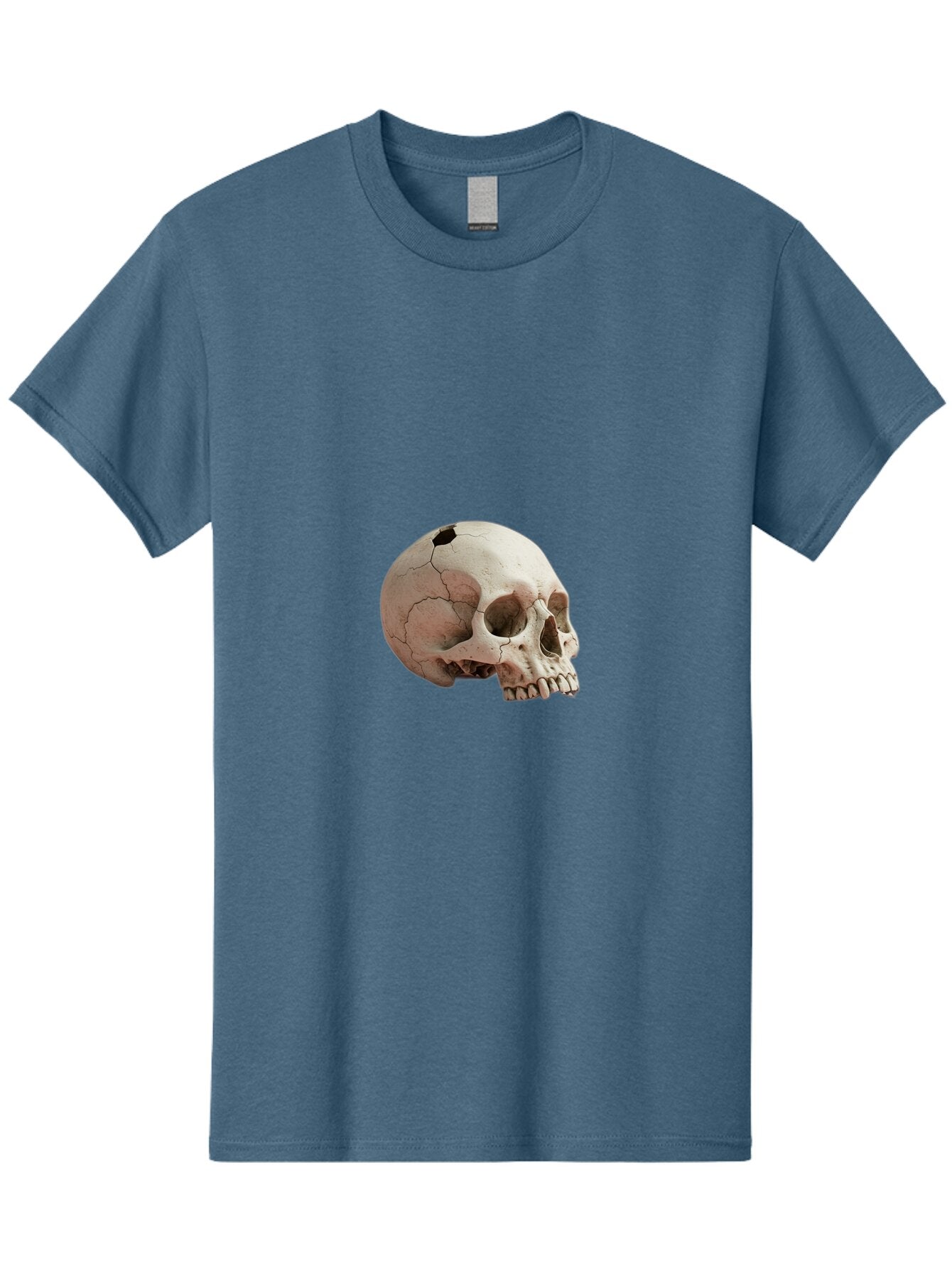 Human-Skull-1 Men'S Graphic Tee, 100% Cotton, Comfortable Casual Summer Wear, Machine Washable, Vintage Camera, Old Camera, Antique Camera, Black Camera, Classic Photography, Photography Equipment, Nostalgic Device, Film Camera, Camera Art Bap605
