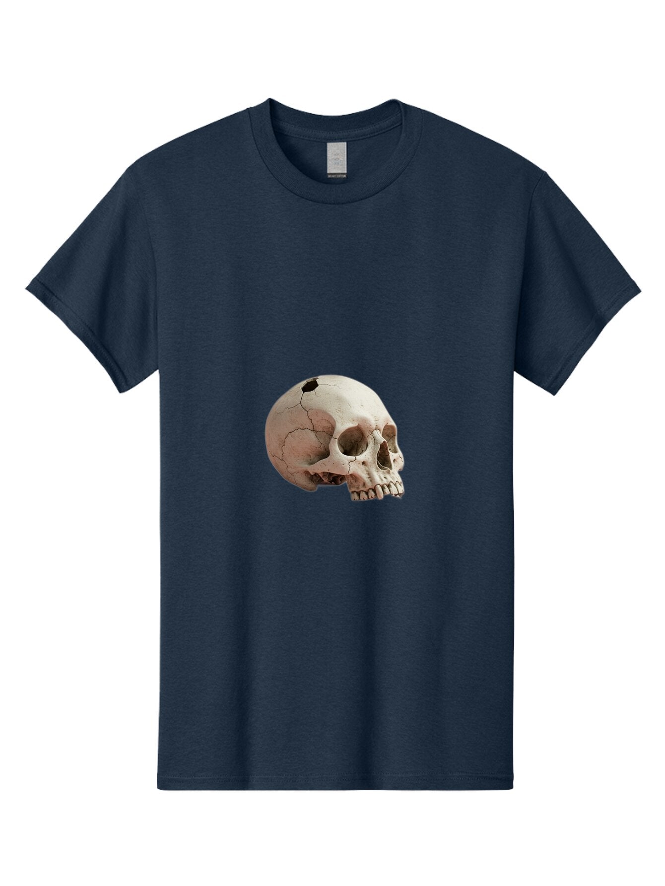 Human-Skull-1 Men'S Graphic Tee, 100% Cotton, Comfortable Casual Summer Wear, Machine Washable, Vintage Camera, Old Camera, Antique Camera, Black Camera, Classic Photography, Photography Equipment, Nostalgic Device, Film Camera, Camera Art Bap605