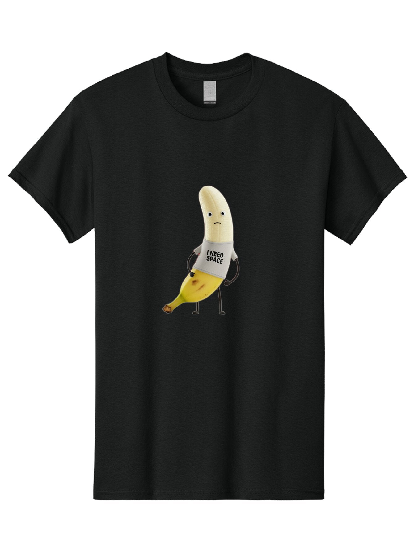 I-Need-Space-Banana Men'S Graphic Tee, 100% Cotton, Comfortable Casual Summer Wear, Machine Washable, Vintage Camera, Old Camera, Antique Camera, Black Camera, Classic Photography, Photography Equipment, Nostalgic Device, Film Camera, Bap607