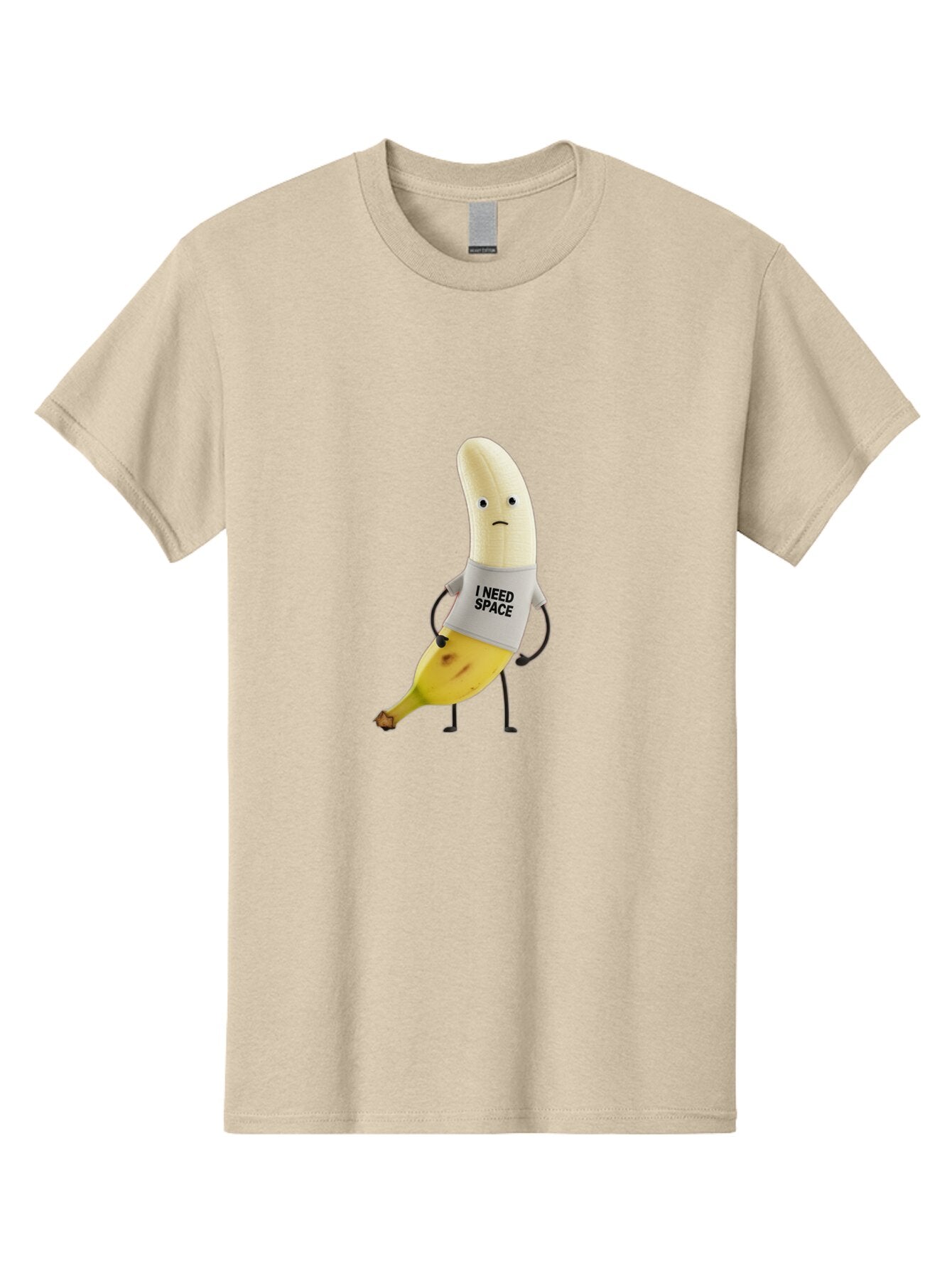 I-Need-Space-Banana Men'S Graphic Tee, 100% Cotton, Comfortable Casual Summer Wear, Machine Washable, Vintage Camera, Old Camera, Antique Camera, Black Camera, Classic Photography, Photography Equipment, Nostalgic Device, Film Camera, Bap607