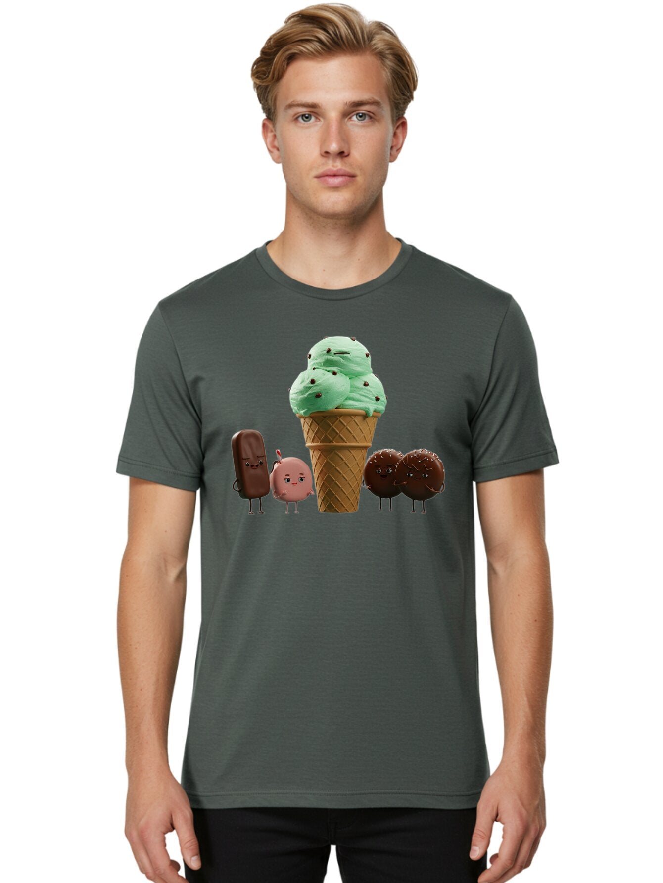 Ice-Cream-Friends Men'S Graphic Tee, 100% Cotton, Comfortable Casual Summer Wear, Machine Washable, Vintage Camera, Old Camera, Antique Camera, Black Camera, Classic Photography, Photography Equipment, Nostalgic Device, Film Camera, Camera Art Bap609 19
