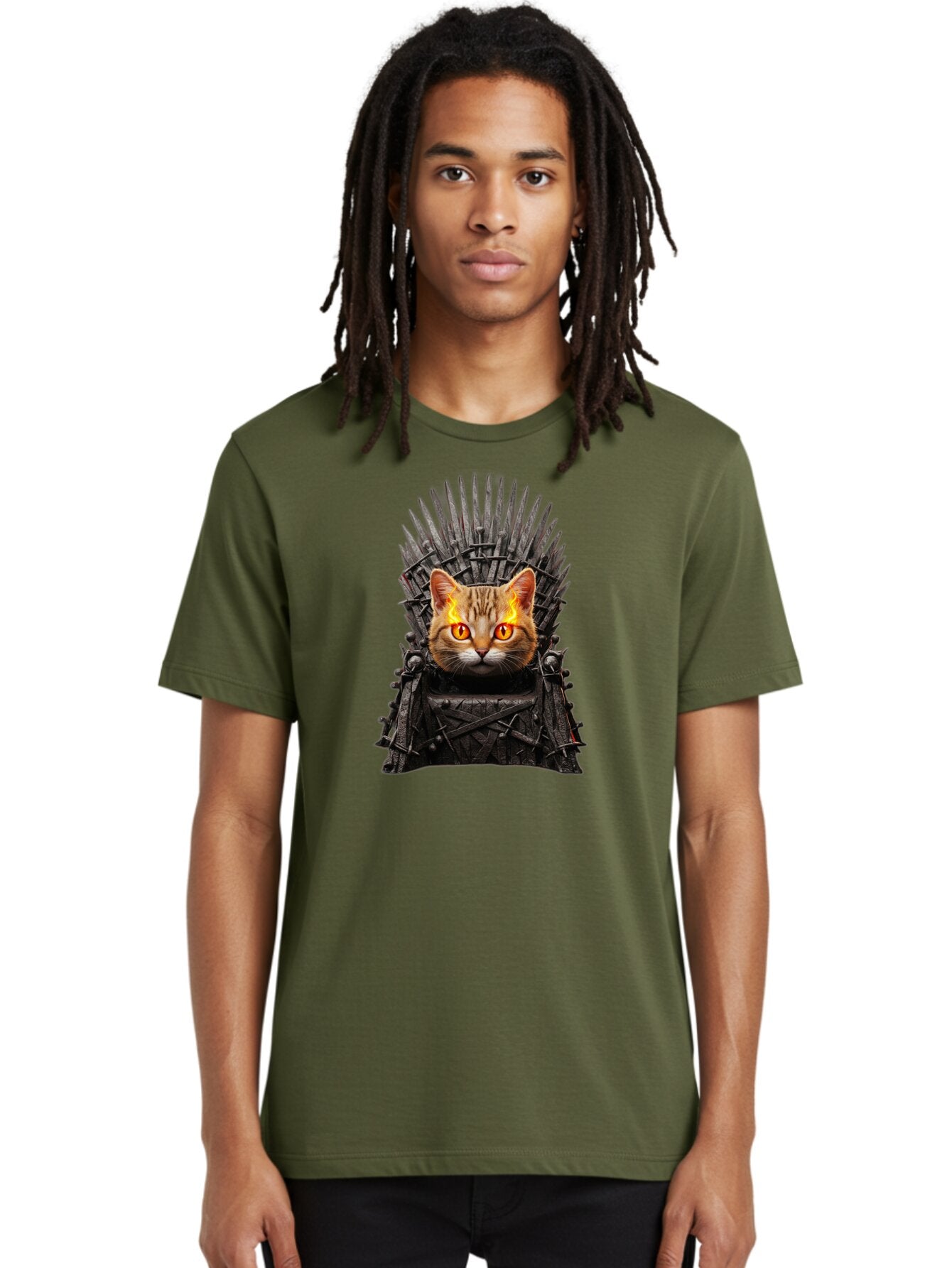 Iron-Throne-Cat-1 Men'S Graphic Tee, 100% Cotton, Comfortable Casual Summer Wear, Machine Washable, Vintage Camera, Old Camera, Antique Camera, Black Camera, Classic Photography, Photography Equipment, Nostalgic Device, Film Camera, Camera Art Bap613 24
