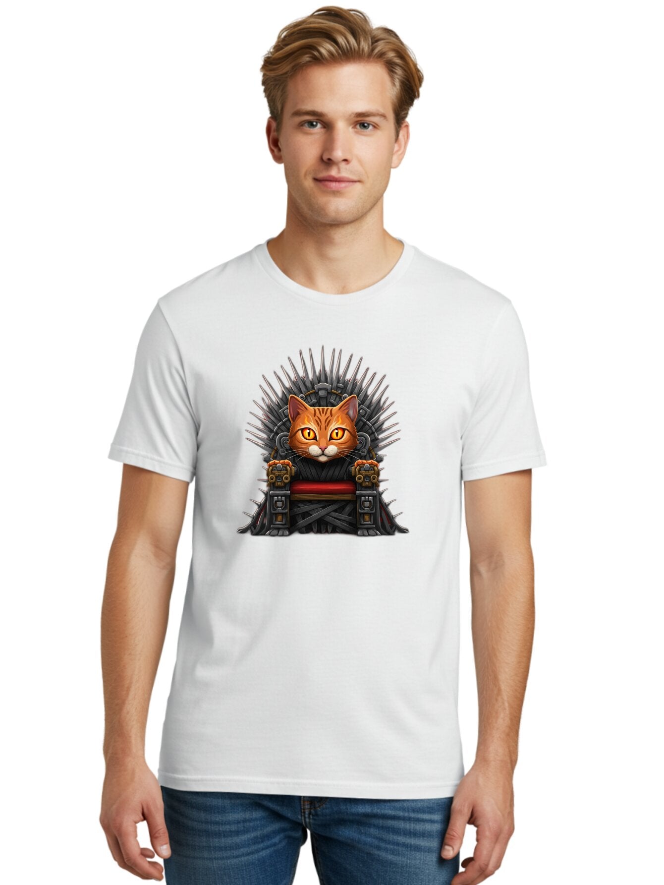 Iron-Throne-Cat-2 Men'S Graphic Tee, 100% Cotton, Comfortable Casual Summer Wear, Machine Washable, Vintage Camera, Old Camera, Antique Camera, Black Camera, Classic Photography, Photography Equipment, Nostalgic Device, Film Camera, Camera Art Bap614 25