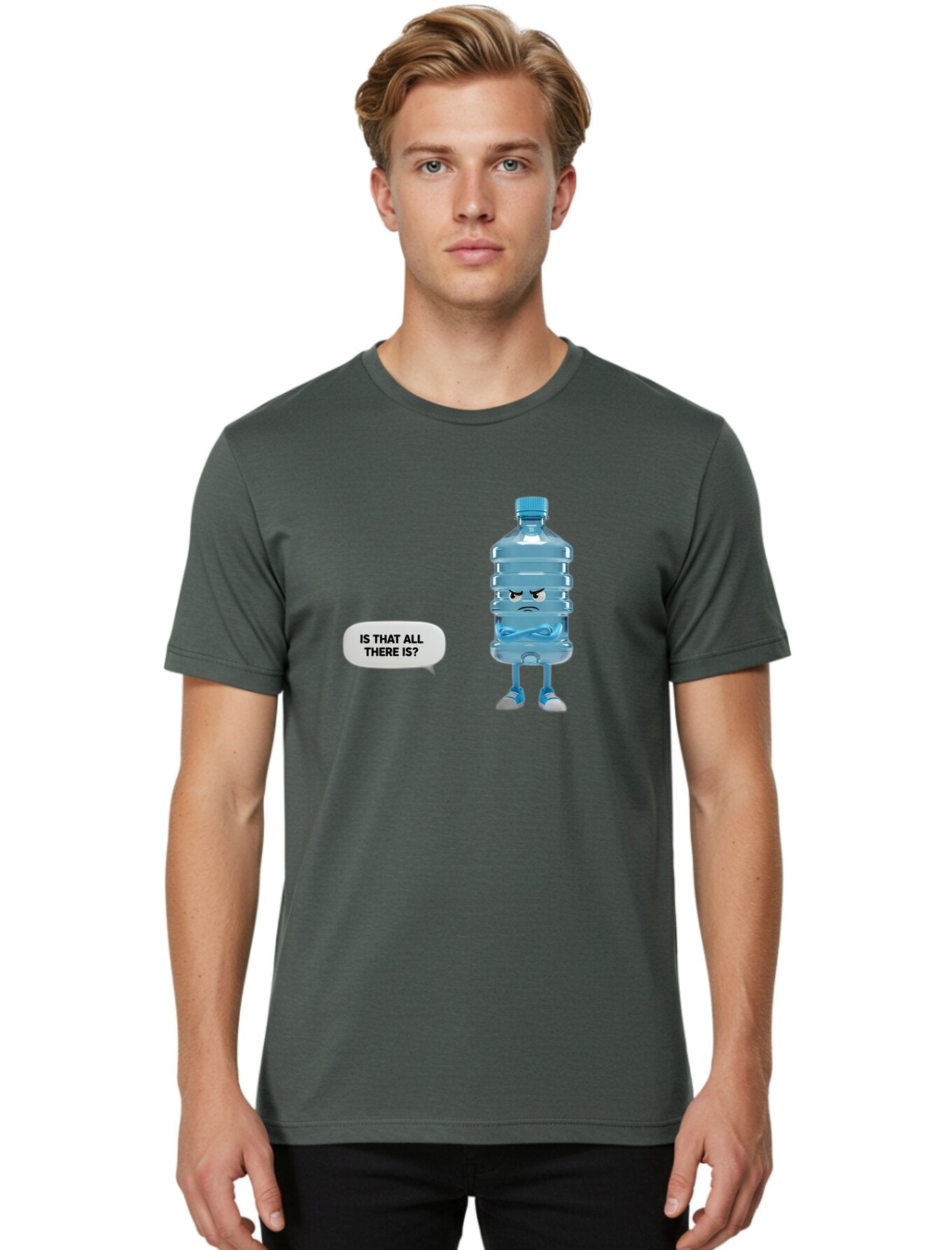 Is-That-All-There-Is-Water-Bottle Men'S Graphic Tee, 100% Cotton, Comfortable Casual Summer Wear, Machine Washable, Vintage Camera, Old Camera, Antique Camera, Black Camera, Classic Photography, Photography Equipment, Nostalgic Device, Bap621 26