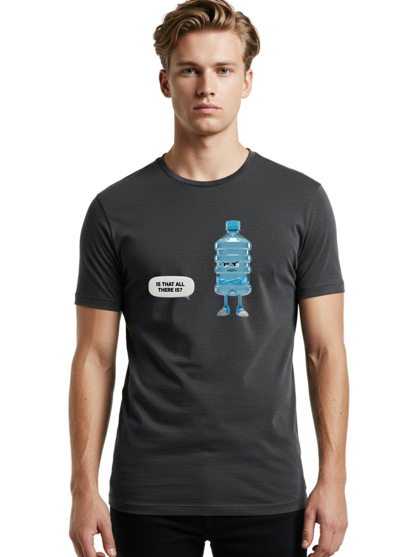 Is-That-All-There-Is-Water-Bottle Men'S Graphic Tee, 100% Cotton, Comfortable Casual Summer Wear, Machine Washable, Vintage Camera, Old Camera, Antique Camera, Black Camera, Classic Photography, Photography Equipment, Nostalgic Device, Bap621 29