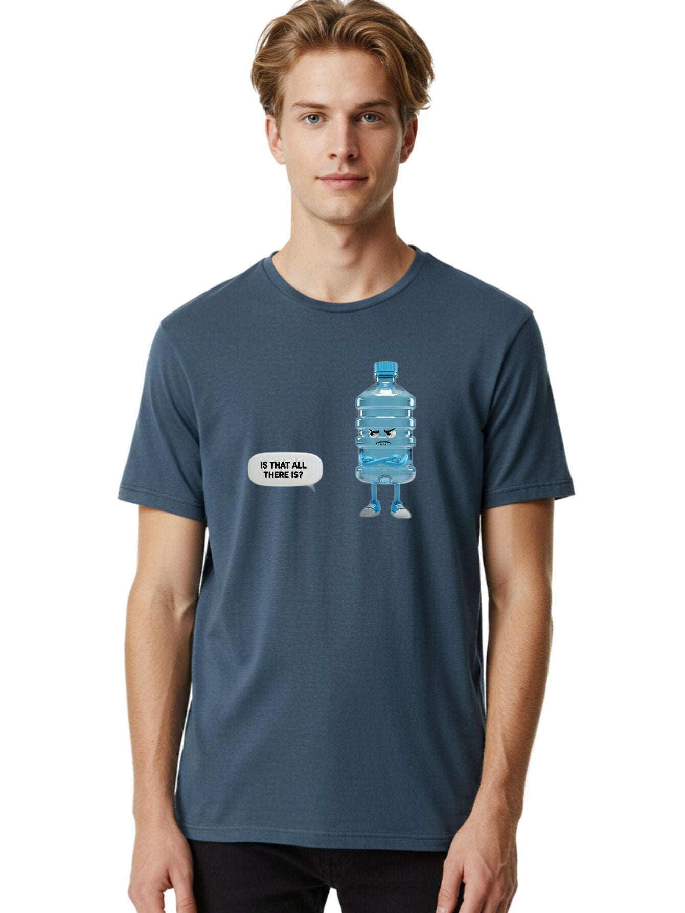 Is-That-All-There-Is-Water-Bottle Men'S Graphic Tee, 100% Cotton, Comfortable Casual Summer Wear, Machine Washable, Vintage Camera, Old Camera, Antique Camera, Black Camera, Classic Photography, Photography Equipment, Nostalgic Device, Bap621 25
