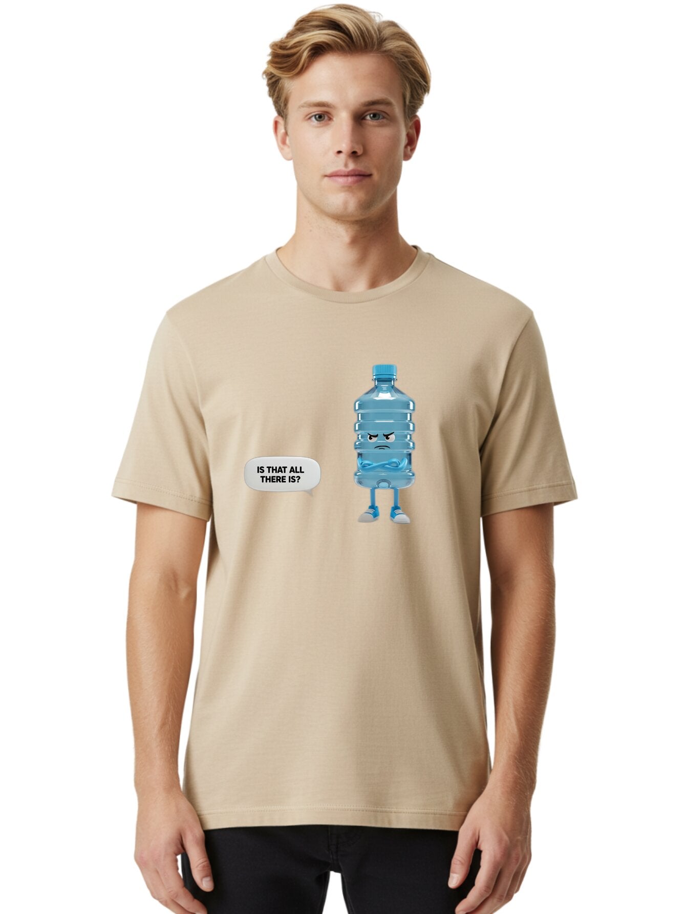Is-That-All-There-Is-Water-Bottle Men'S Graphic Tee, 100% Cotton, Comfortable Casual Summer Wear, Machine Washable, Vintage Camera, Old Camera, Antique Camera, Black Camera, Classic Photography, Photography Equipment, Nostalgic Device, Bap621 18