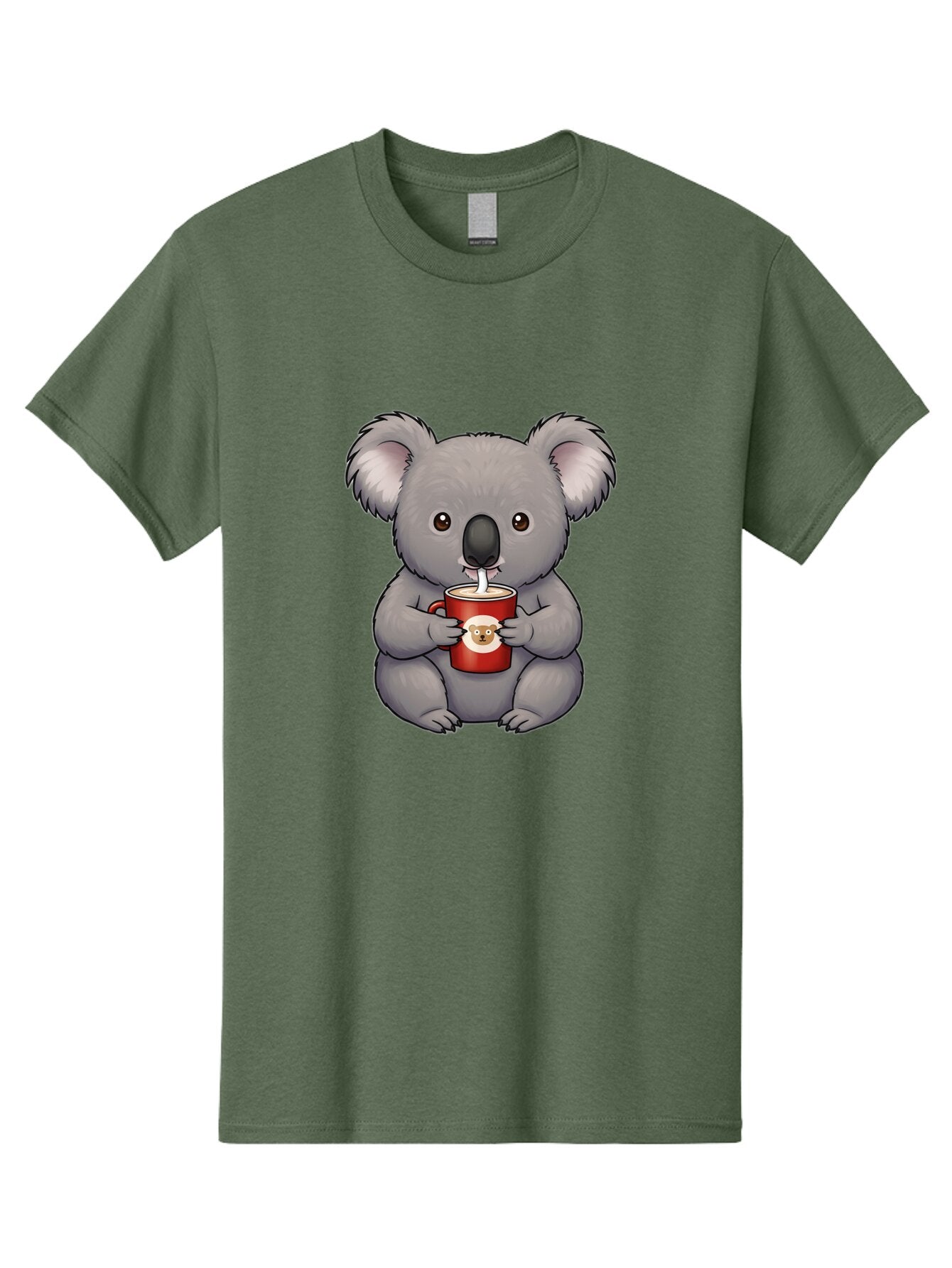 Koala-Drinking-Coffee Men'S Graphic Tee, 100% Cotton, Comfortable Casual Summer Wear, Machine Washable, Vintage Camera, Old Camera, Antique Camera, Black Camera, Classic Photography, Photography Equipment, Nostalgic Device, Film Camera, Bap636
