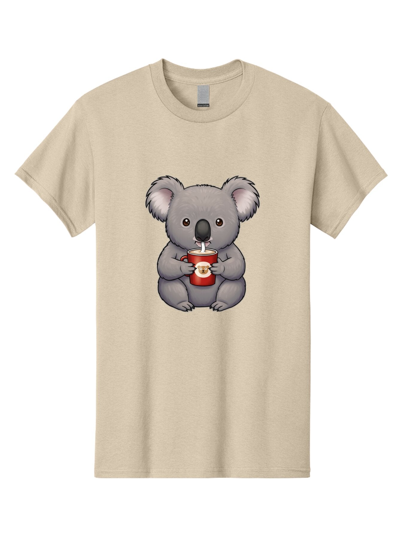 Koala-Drinking-Coffee Men'S Graphic Tee, 100% Cotton, Comfortable Casual Summer Wear, Machine Washable, Vintage Camera, Old Camera, Antique Camera, Black Camera, Classic Photography, Photography Equipment, Nostalgic Device, Film Camera, Bap636 6