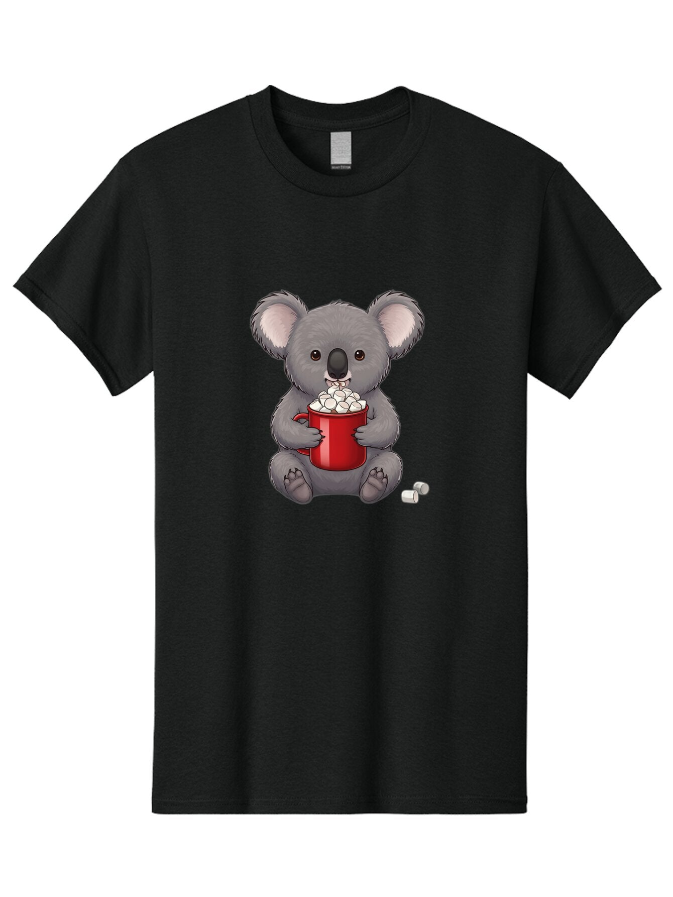 Koala-Drinking-Hot-Chocolate-1 Men'S Graphic Tee, 100% Cotton, Comfortable Casual Summer Wear, Machine Washable, Vintage Camera, Old Camera, Antique Camera, Black Camera, Classic Photography, Photography Equipment, Nostalgic Device, Bap637 15