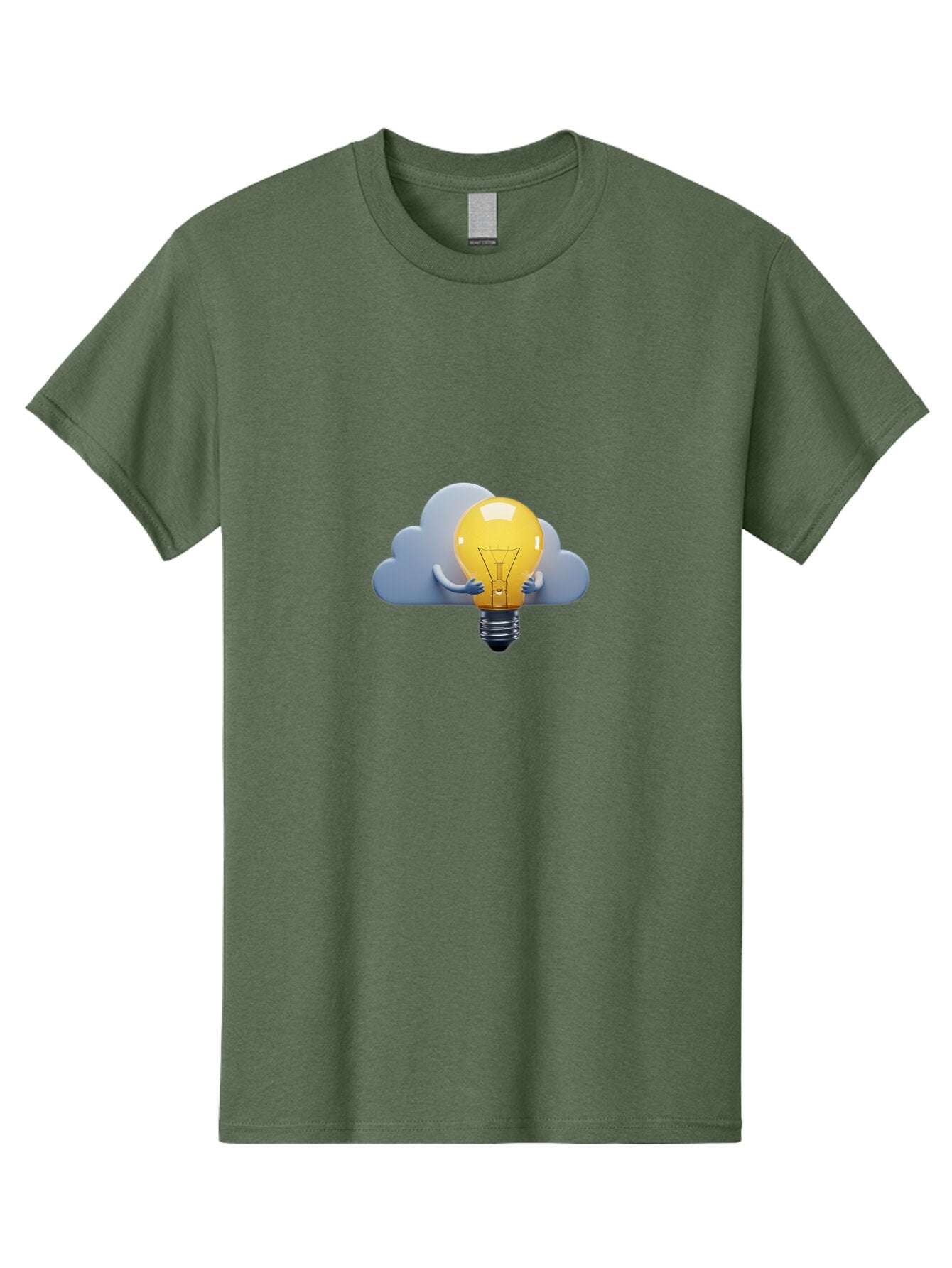 Light-Bulb-Cloud Men'S Graphic Tee, 100% Cotton, Comfortable Casual Summer Wear, Machine Washable, Vintage Camera, Old Camera, Antique Camera, Black Camera, Classic Photography, Photography Equipment, Nostalgic Device, Film Camera, Camera Art Bap667