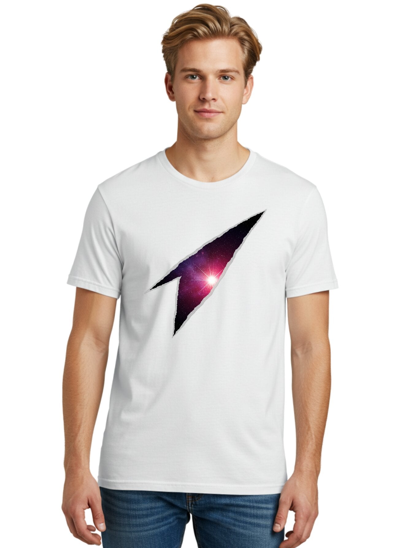 Lightning-Bolt-Galaxy Men'S Graphic Tee, 100% Cotton, Comfortable Casual Summer Wear, Machine Washable, Vintage Camera, Old Camera, Antique Camera, Black Camera, Classic Photography, Photography Equipment, Nostalgic Device, Film Camera, Bap670 23