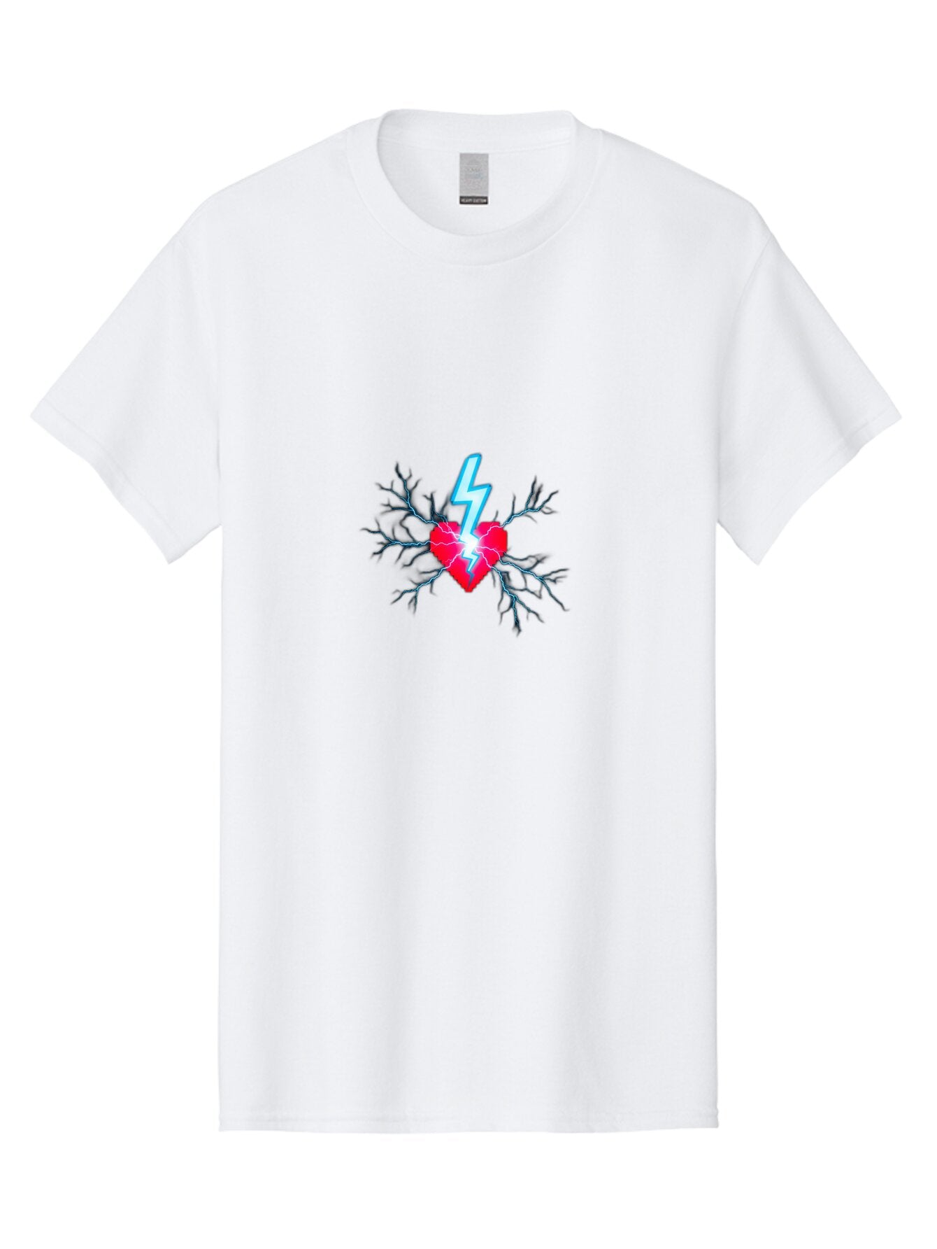 Lightning-Heart-3 Men'S Graphic Tee, 100% Cotton, Comfortable Casual Summer Wear, Machine Washable, Vintage Camera, Old Camera, Antique Camera, Black Camera, Classic Photography, Photography Equipment, Nostalgic Device, Film Camera, Camera Art Bap673