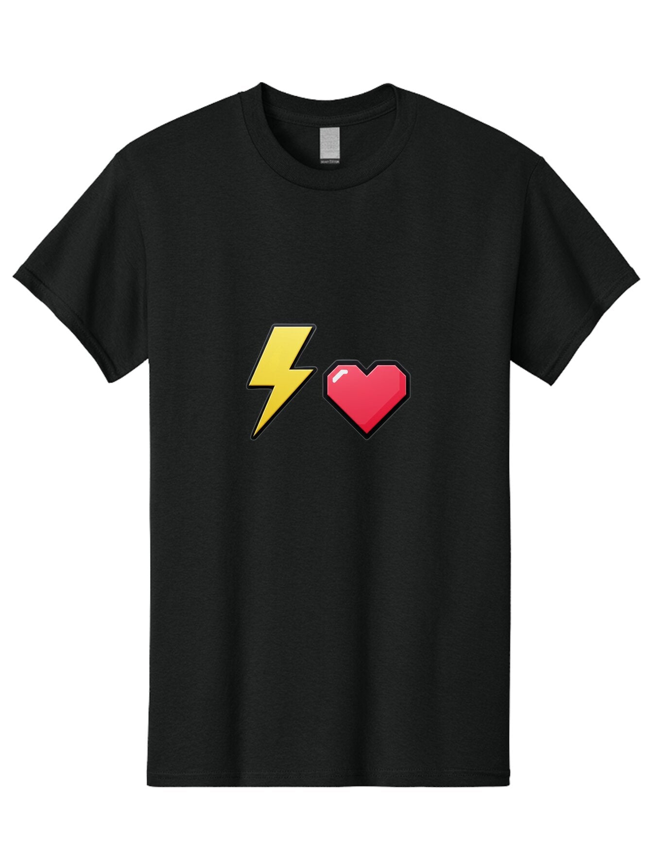 Lightning-Heart-4 Men'S Graphic Tee, 100% Cotton, Comfortable Casual Summer Wear, Machine Washable, Vintage Camera, Old Camera, Antique Camera, Black Camera, Classic Photography, Photography Equipment, Nostalgic Device, Film Camera, Camera Art Bap674 6