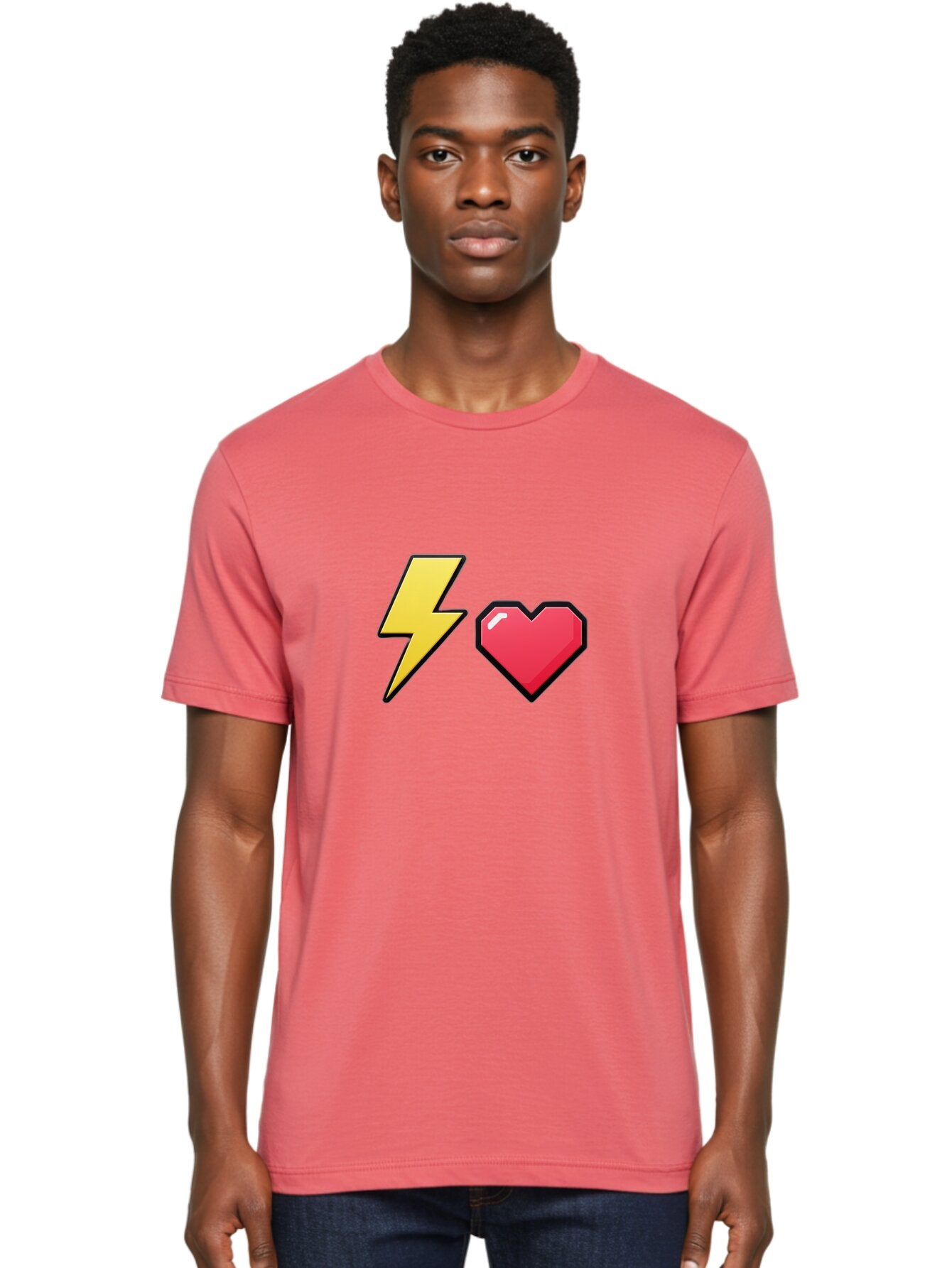 Lightning-Heart-4 Men'S Graphic Tee, 100% Cotton, Comfortable Casual Summer Wear, Machine Washable, Vintage Camera, Old Camera, Antique Camera, Black Camera, Classic Photography, Photography Equipment, Nostalgic Device, Film Camera, Camera Art Bap674 20