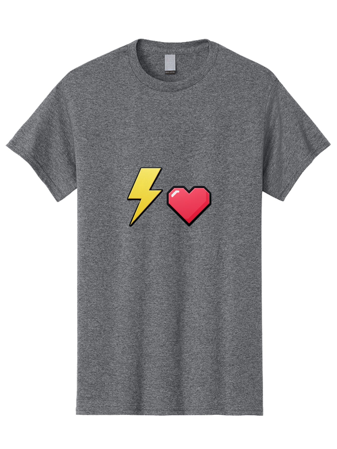 Lightning-Heart-4 Men'S Graphic Tee, 100% Cotton, Comfortable Casual Summer Wear, Machine Washable, Vintage Camera, Old Camera, Antique Camera, Black Camera, Classic Photography, Photography Equipment, Nostalgic Device, Film Camera, Camera Art Bap674 4