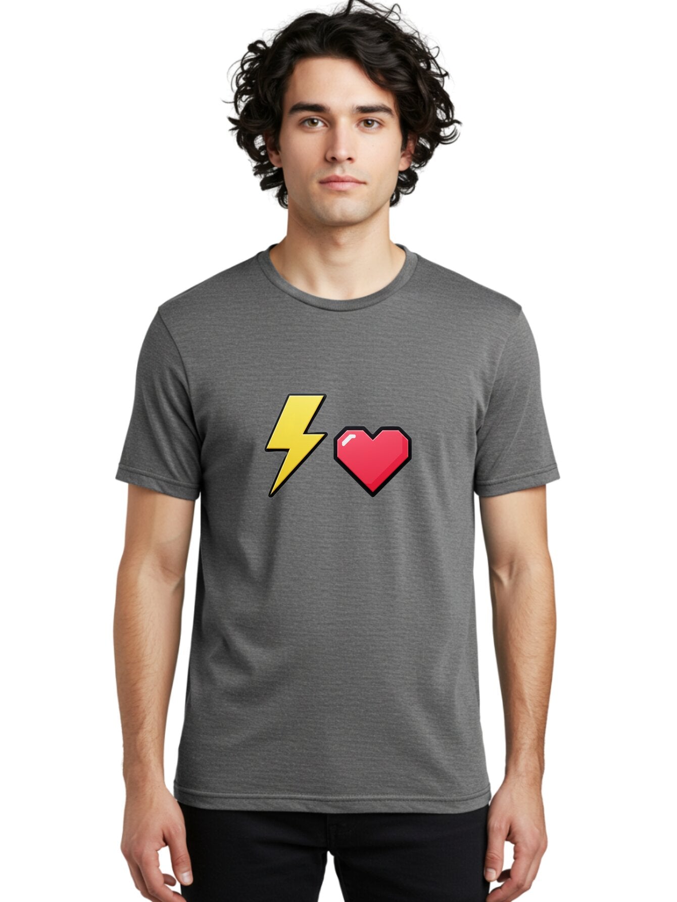 Lightning-Heart-4 Men'S Graphic Tee, 100% Cotton, Comfortable Casual Summer Wear, Machine Washable, Vintage Camera, Old Camera, Antique Camera, Black Camera, Classic Photography, Photography Equipment, Nostalgic Device, Film Camera, Camera Art Bap674 18