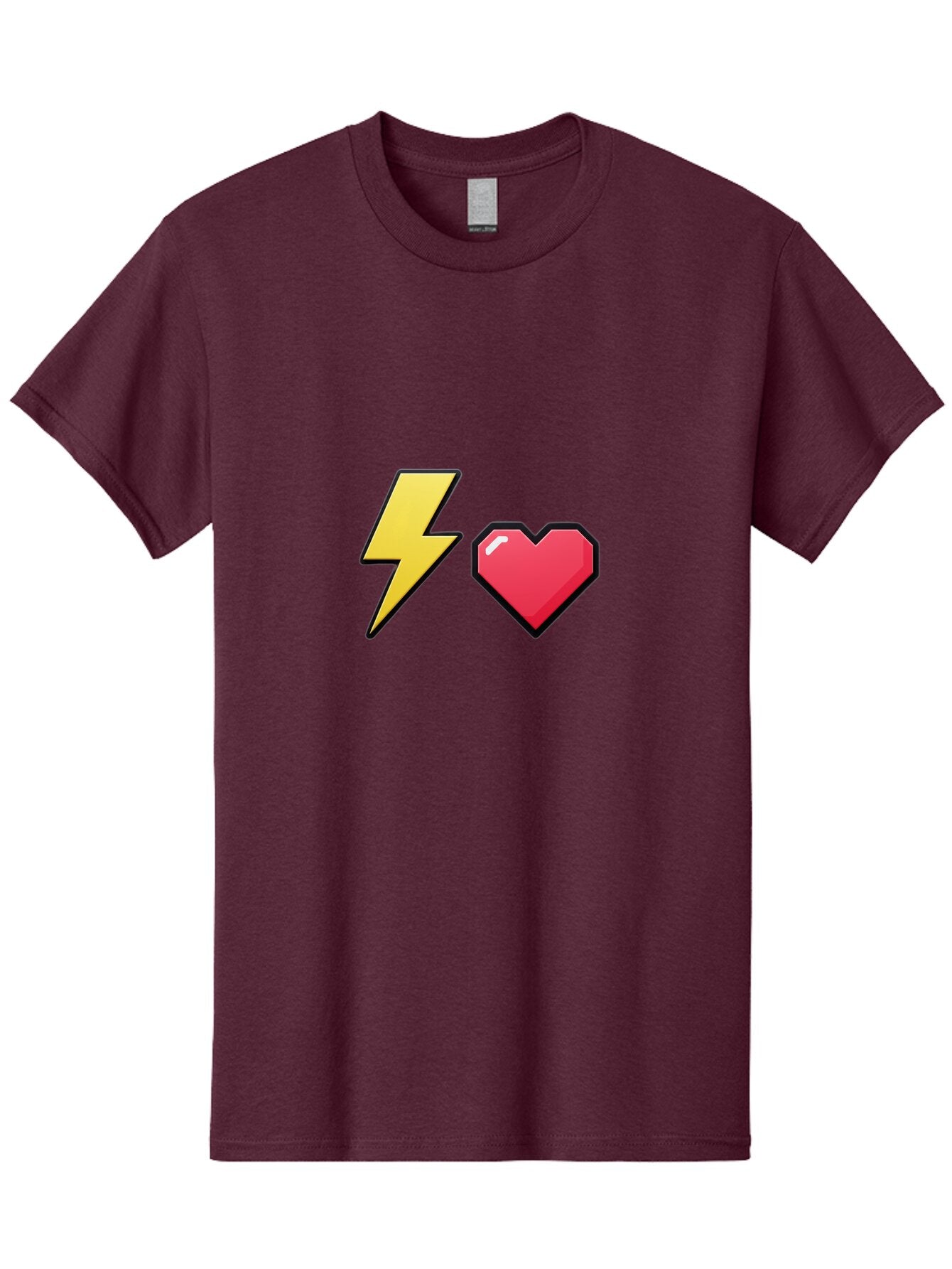 Lightning-Heart-4 Men'S Graphic Tee, 100% Cotton, Comfortable Casual Summer Wear, Machine Washable, Vintage Camera, Old Camera, Antique Camera, Black Camera, Classic Photography, Photography Equipment, Nostalgic Device, Film Camera, Camera Art Bap674 12