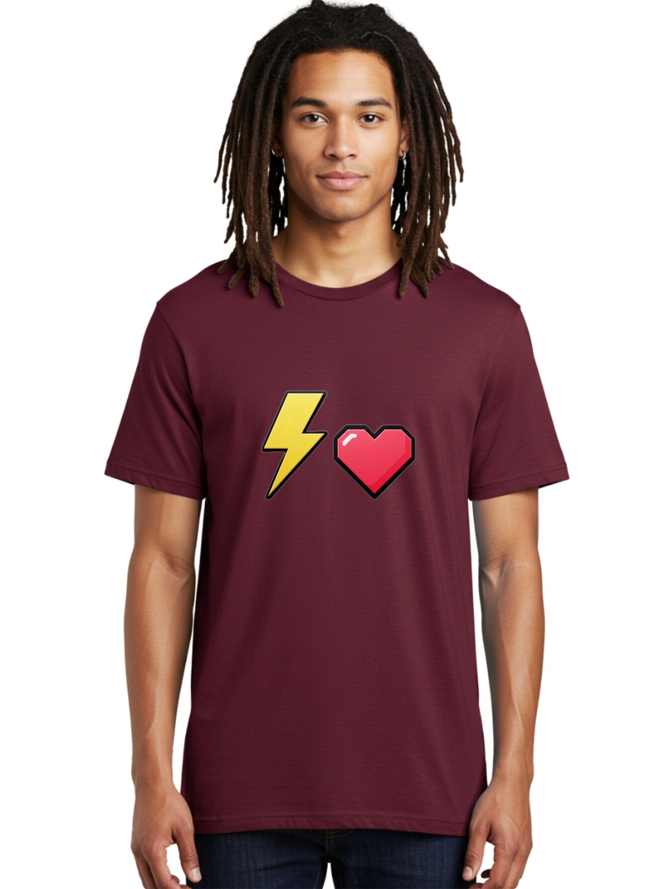 Lightning-Heart-4 Men'S Graphic Tee, 100% Cotton, Comfortable Casual Summer Wear, Machine Washable, Vintage Camera, Old Camera, Antique Camera, Black Camera, Classic Photography, Photography Equipment, Nostalgic Device, Film Camera, Camera Art Bap674 28