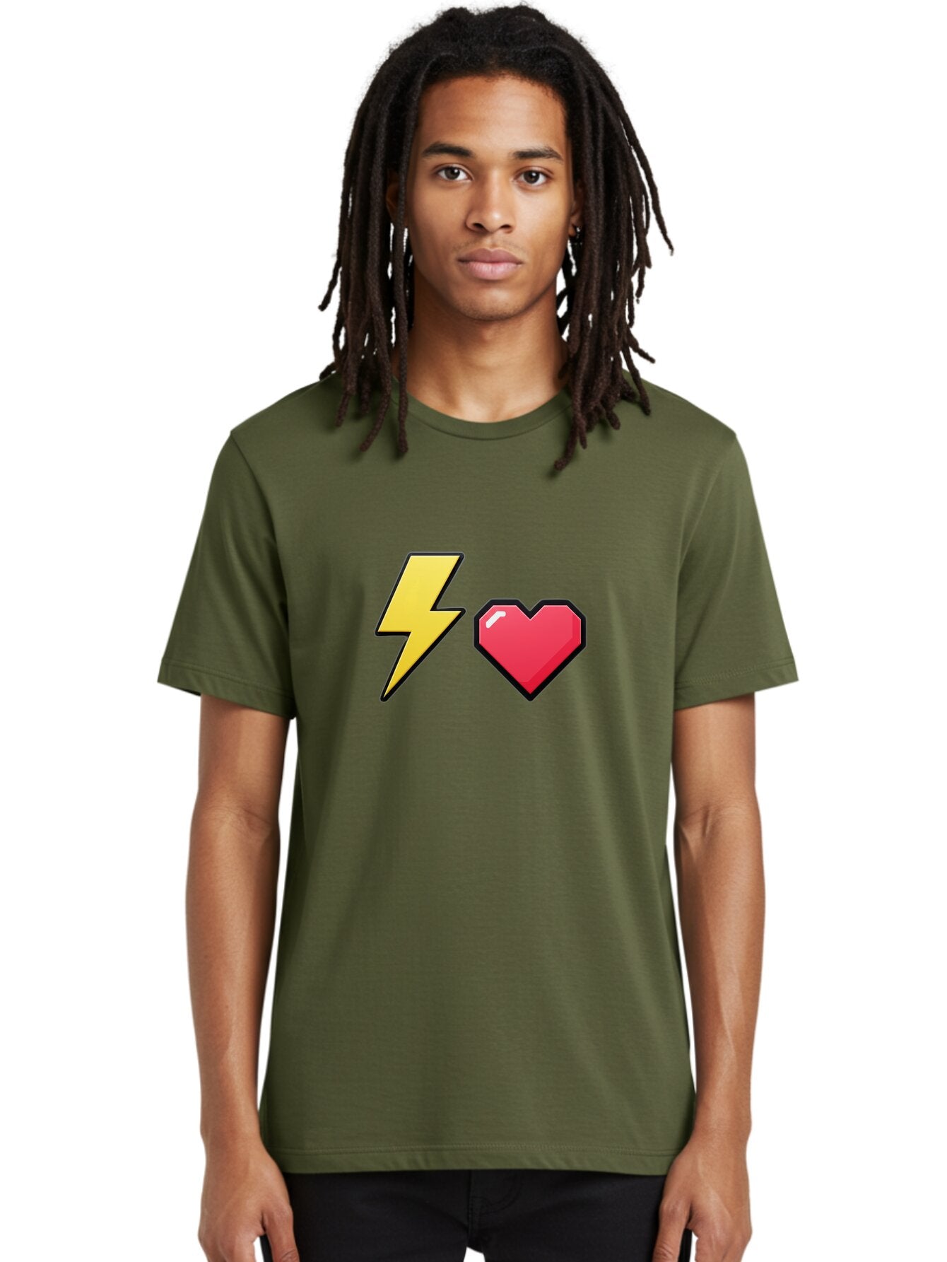 Lightning-Heart-4 Men'S Graphic Tee, 100% Cotton, Comfortable Casual Summer Wear, Machine Washable, Vintage Camera, Old Camera, Antique Camera, Black Camera, Classic Photography, Photography Equipment, Nostalgic Device, Film Camera, Camera Art Bap674 25