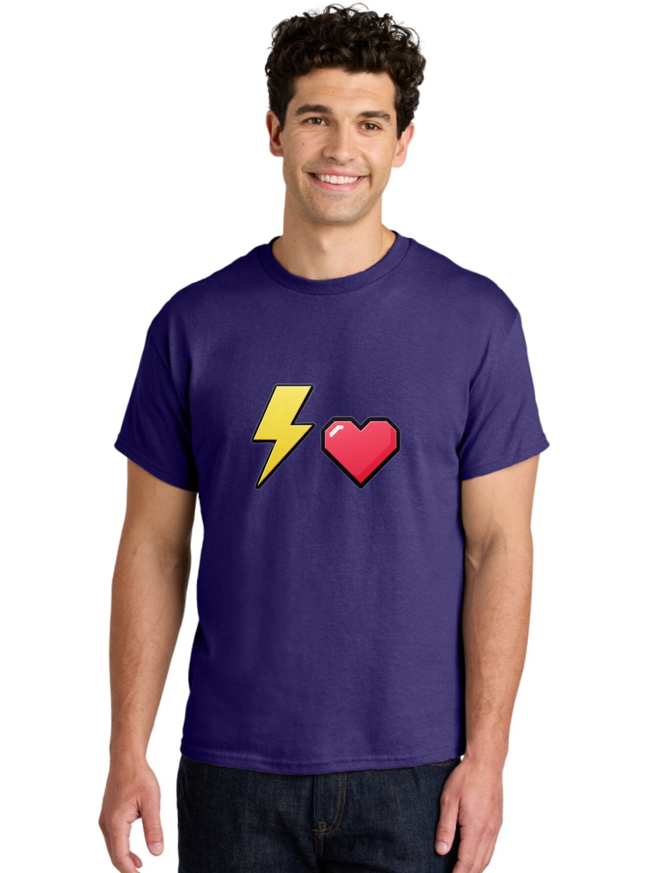 Lightning-Heart-4 Men'S Graphic Tee, 100% Cotton, Comfortable Casual Summer Wear, Machine Washable, Vintage Camera, Old Camera, Antique Camera, Black Camera, Classic Photography, Photography Equipment, Nostalgic Device, Film Camera, Camera Art Bap674 30