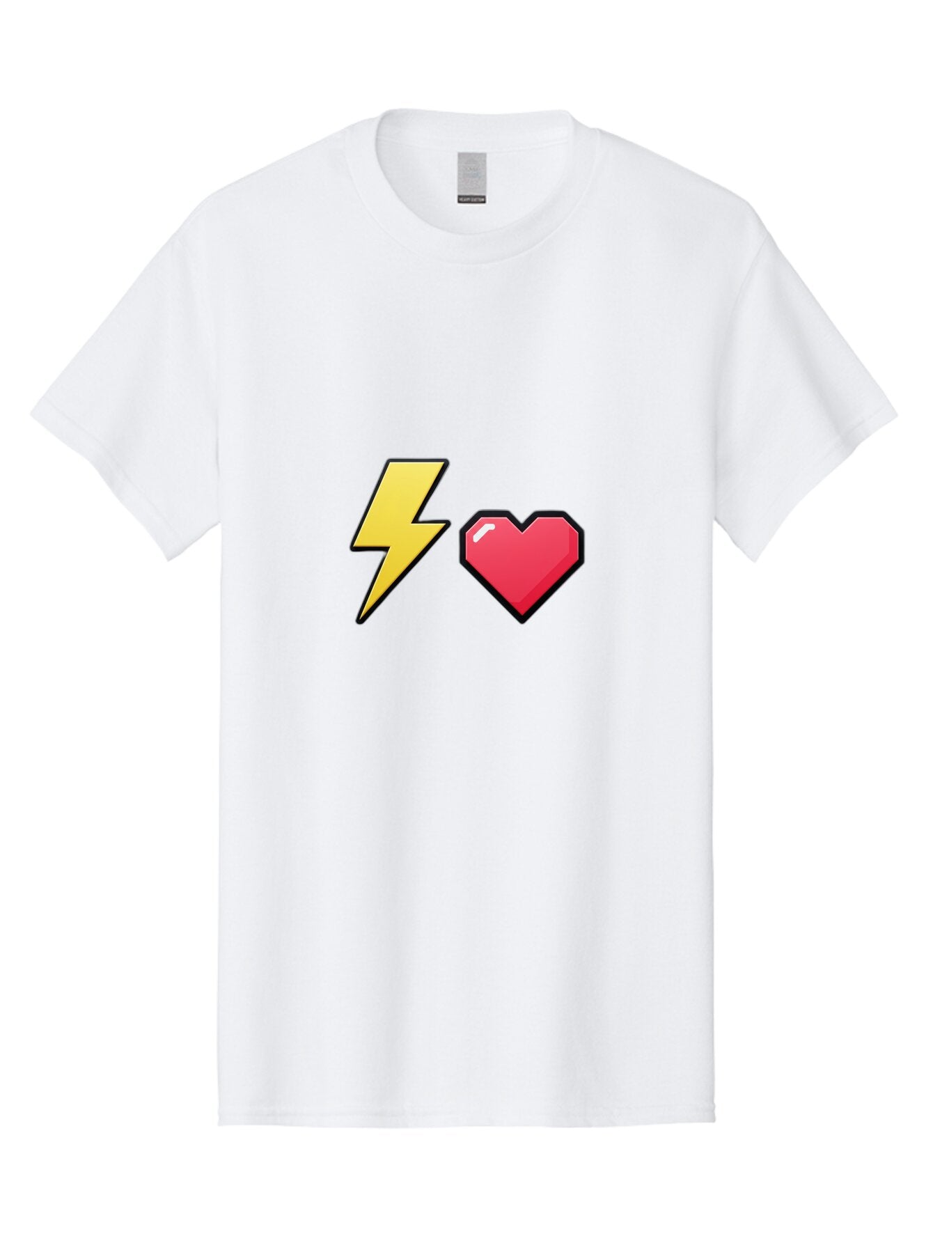 Lightning-Heart-4 Men'S Graphic Tee, 100% Cotton, Comfortable Casual Summer Wear, Machine Washable, Vintage Camera, Old Camera, Antique Camera, Black Camera, Classic Photography, Photography Equipment, Nostalgic Device, Film Camera, Camera Art Bap674 9