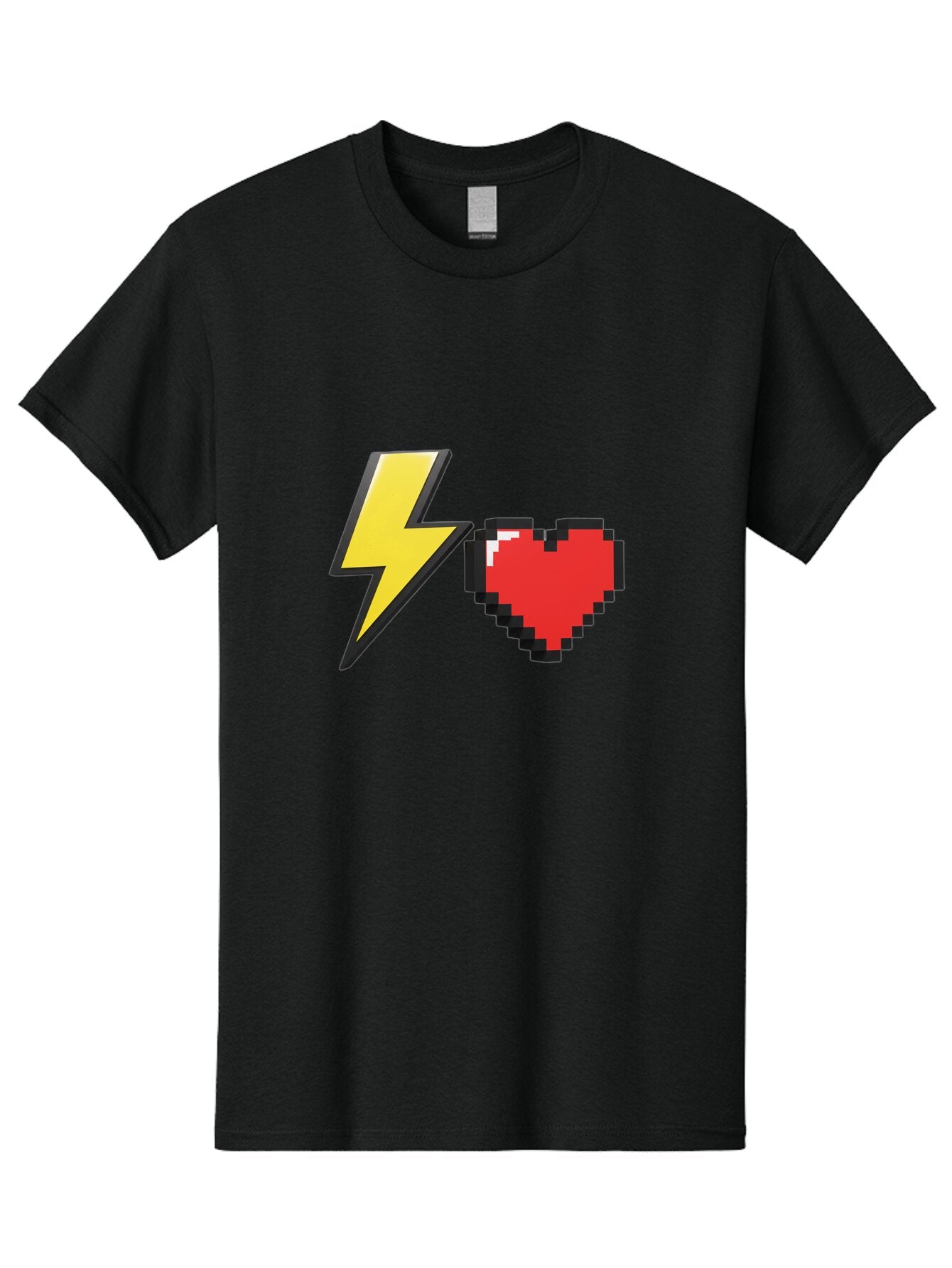 Lightning-Heart-5 Men'S Graphic Tee, 100% Cotton, Comfortable Casual Summer Wear, Machine Washable, Vintage Camera, Old Camera, Antique Camera, Black Camera, Classic Photography, Photography Equipment, Nostalgic Device, Film Camera, Camera Art Bap675 6