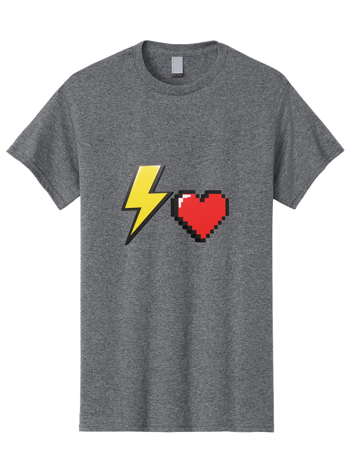 Lightning-Heart-5 Men'S Graphic Tee, 100% Cotton, Comfortable Casual Summer Wear, Machine Washable, Vintage Camera, Old Camera, Antique Camera, Black Camera, Classic Photography, Photography Equipment, Nostalgic Device, Film Camera, Camera Art Bap675 7