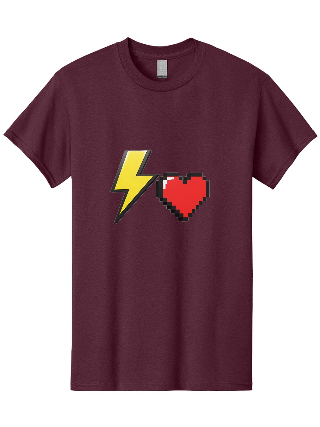 Lightning-Heart-5 Men'S Graphic Tee, 100% Cotton, Comfortable Casual Summer Wear, Machine Washable, Vintage Camera, Old Camera, Antique Camera, Black Camera, Classic Photography, Photography Equipment, Nostalgic Device, Film Camera, Camera Art Bap675 12