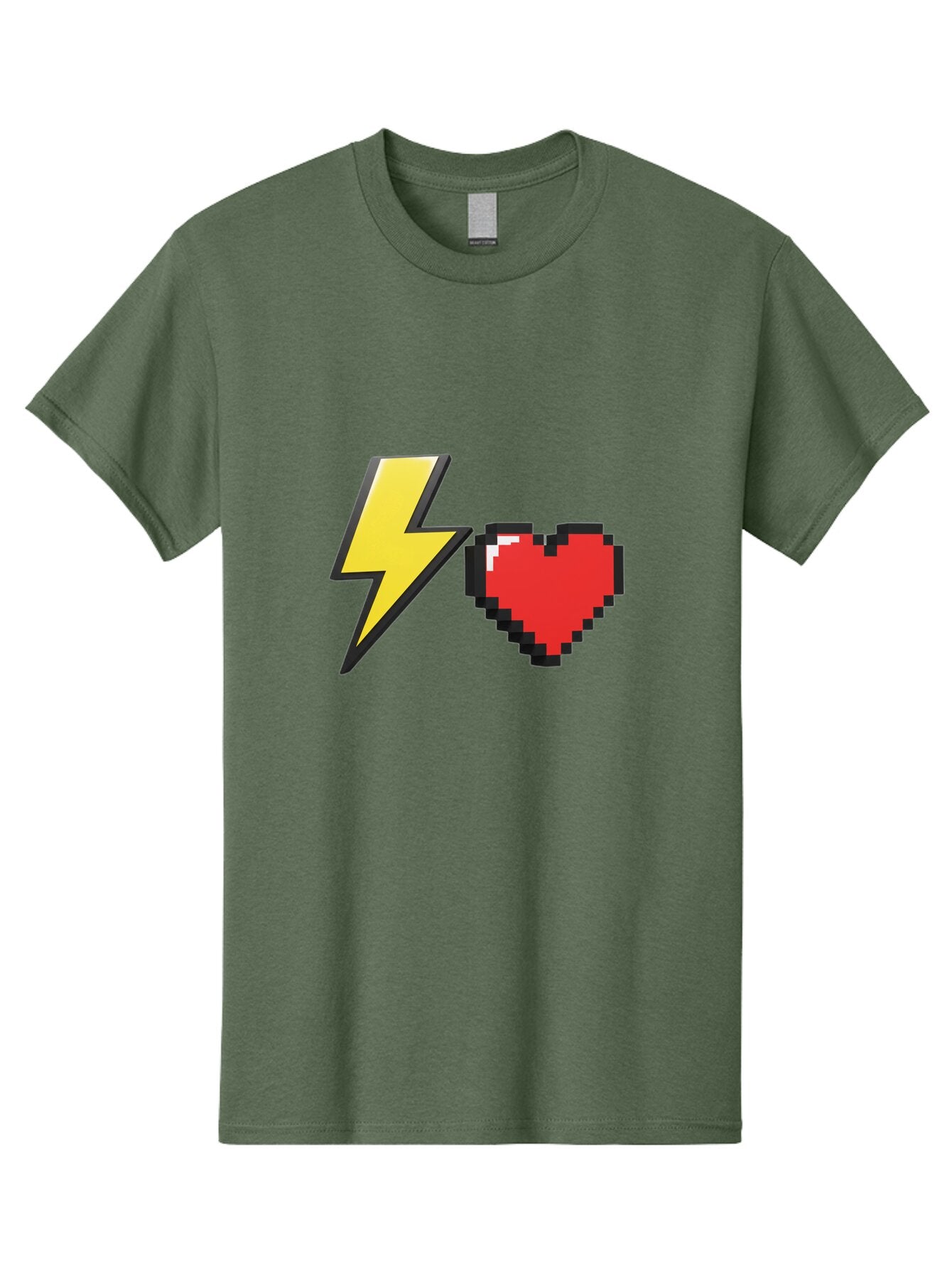 Lightning-Heart-5 Men'S Graphic Tee, 100% Cotton, Comfortable Casual Summer Wear, Machine Washable, Vintage Camera, Old Camera, Antique Camera, Black Camera, Classic Photography, Photography Equipment, Nostalgic Device, Film Camera, Camera Art Bap675 13