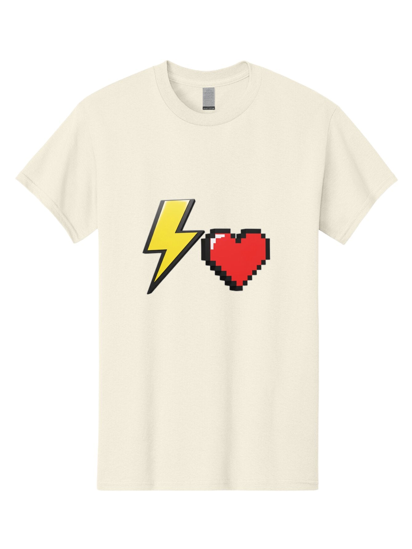 Lightning-Heart-5 Men'S Graphic Tee, 100% Cotton, Comfortable Casual Summer Wear, Machine Washable, Vintage Camera, Old Camera, Antique Camera, Black Camera, Classic Photography, Photography Equipment, Nostalgic Device, Film Camera, Camera Art Bap675