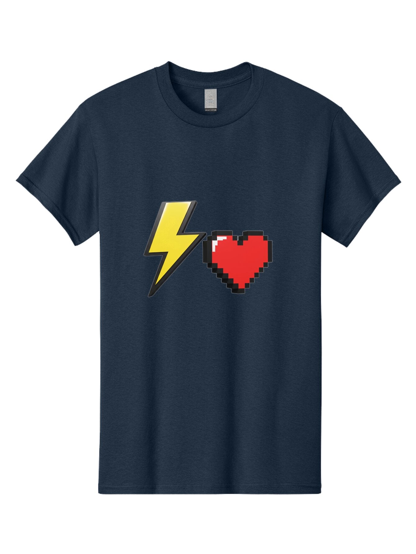 Lightning-Heart-5 Men'S Graphic Tee, 100% Cotton, Comfortable Casual Summer Wear, Machine Washable, Vintage Camera, Old Camera, Antique Camera, Black Camera, Classic Photography, Photography Equipment, Nostalgic Device, Film Camera, Camera Art Bap675 4