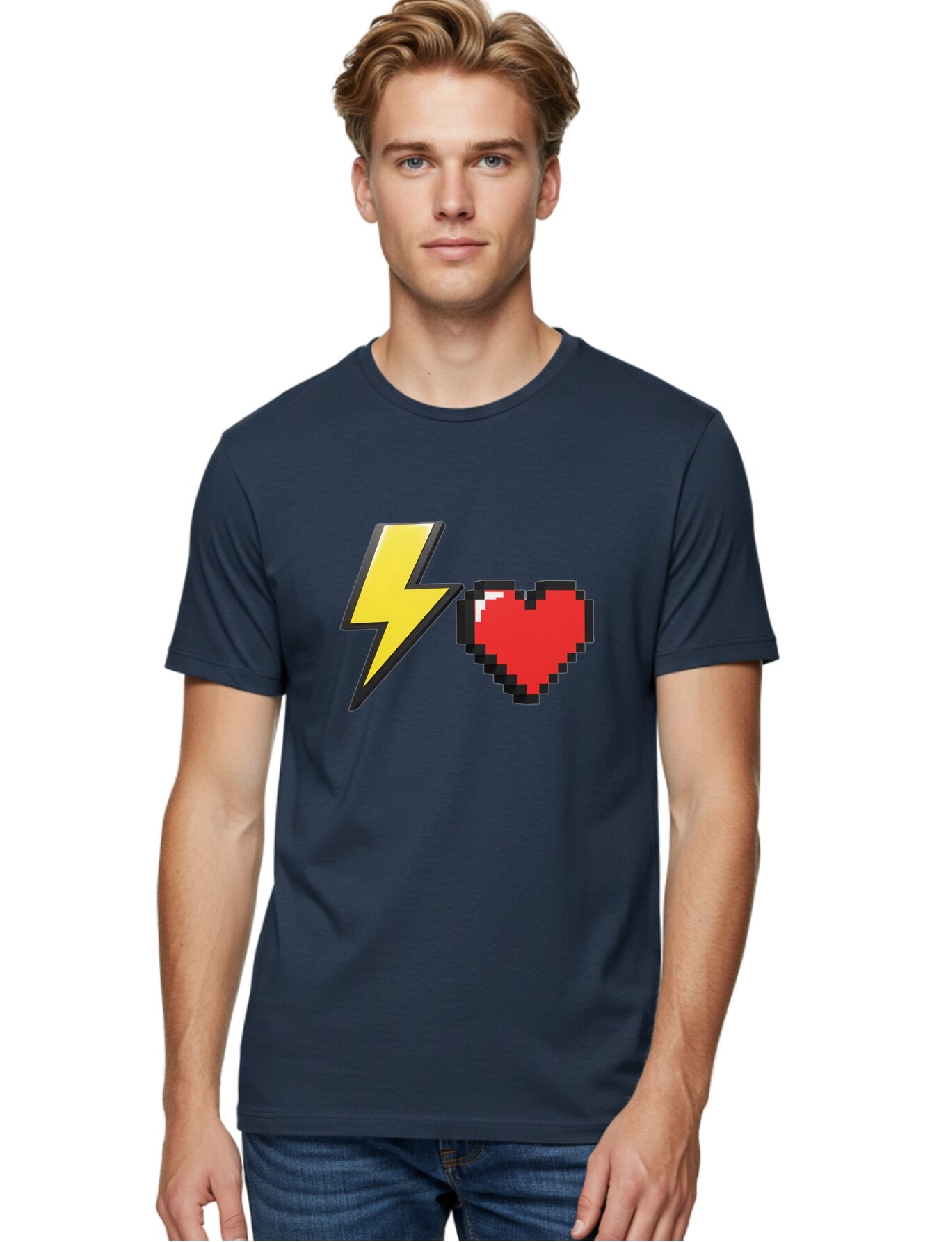 Lightning-Heart-5 Men'S Graphic Tee, 100% Cotton, Comfortable Casual Summer Wear, Machine Washable, Vintage Camera, Old Camera, Antique Camera, Black Camera, Classic Photography, Photography Equipment, Nostalgic Device, Film Camera, Camera Art Bap675 18