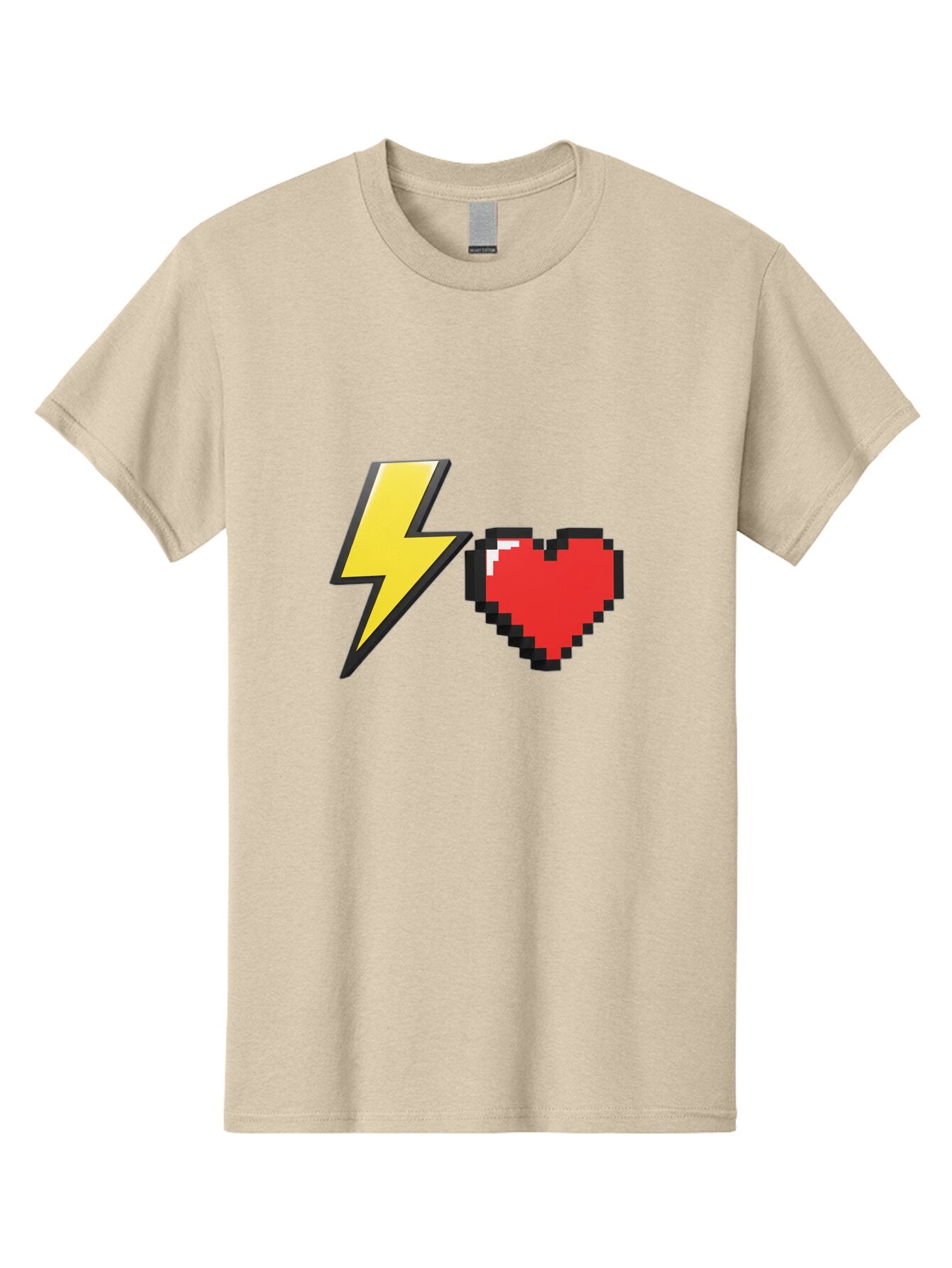 Lightning-Heart-5 Men'S Graphic Tee, 100% Cotton, Comfortable Casual Summer Wear, Machine Washable, Vintage Camera, Old Camera, Antique Camera, Black Camera, Classic Photography, Photography Equipment, Nostalgic Device, Film Camera, Camera Art Bap675 3