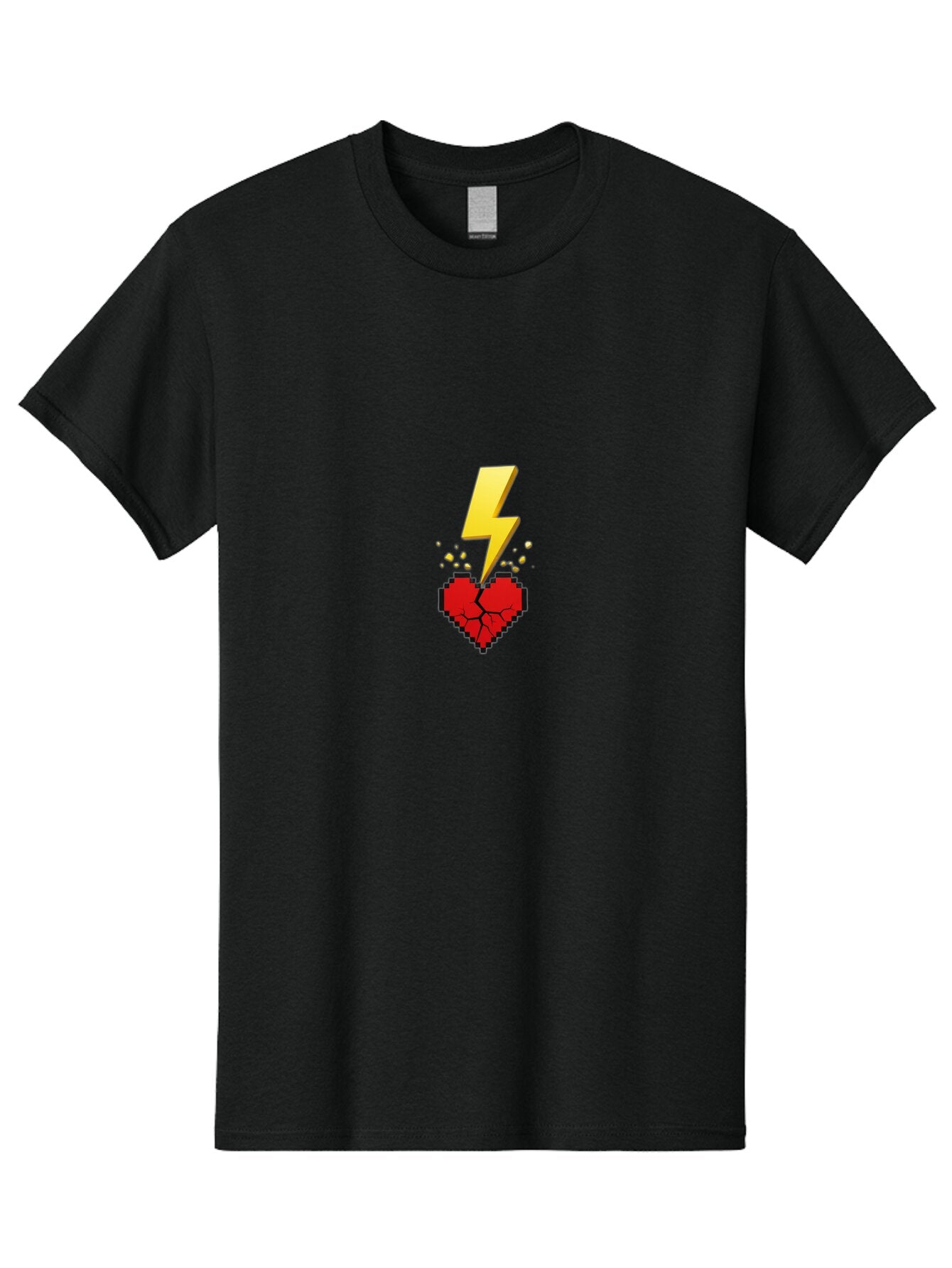 Lightning-Heart-6 Men'S Graphic Tee, 100% Cotton, Comfortable Casual Summer Wear, Machine Washable, Vintage Camera, Old Camera, Antique Camera, Black Camera, Classic Photography, Photography Equipment, Nostalgic Device, Film Camera, Camera Art Bap676 5