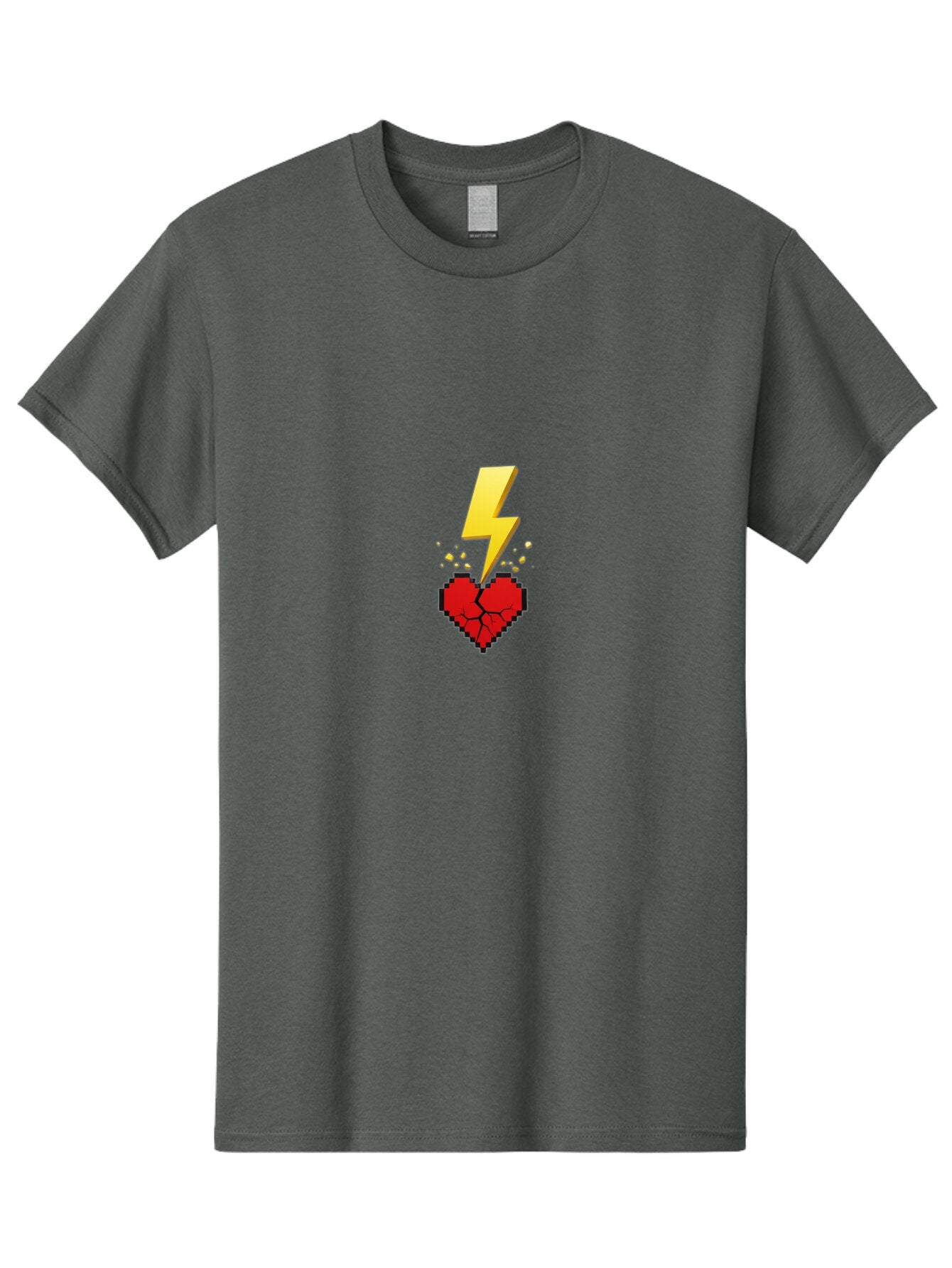 Lightning-Heart-6 Men'S Graphic Tee, 100% Cotton, Comfortable Casual Summer Wear, Machine Washable, Vintage Camera, Old Camera, Antique Camera, Black Camera, Classic Photography, Photography Equipment, Nostalgic Device, Film Camera, Camera Art Bap676